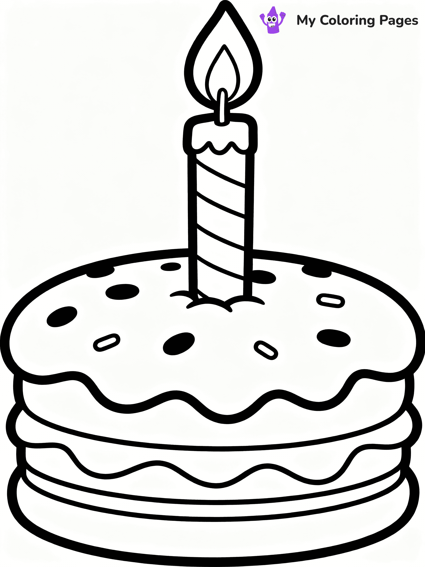 Birthday Cake Coloring Pages - 28