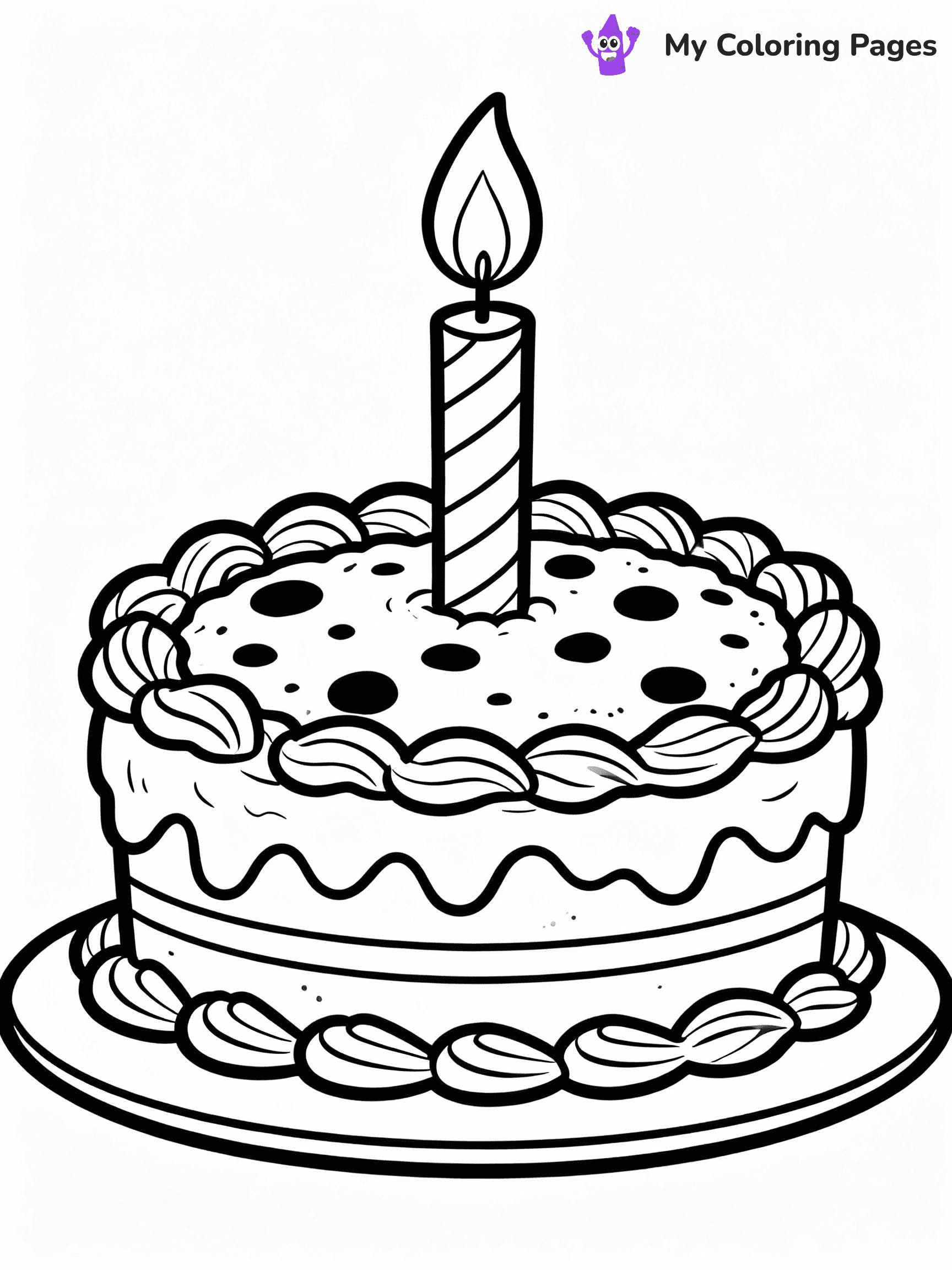 Birthday Cake Coloring Pages - 26
