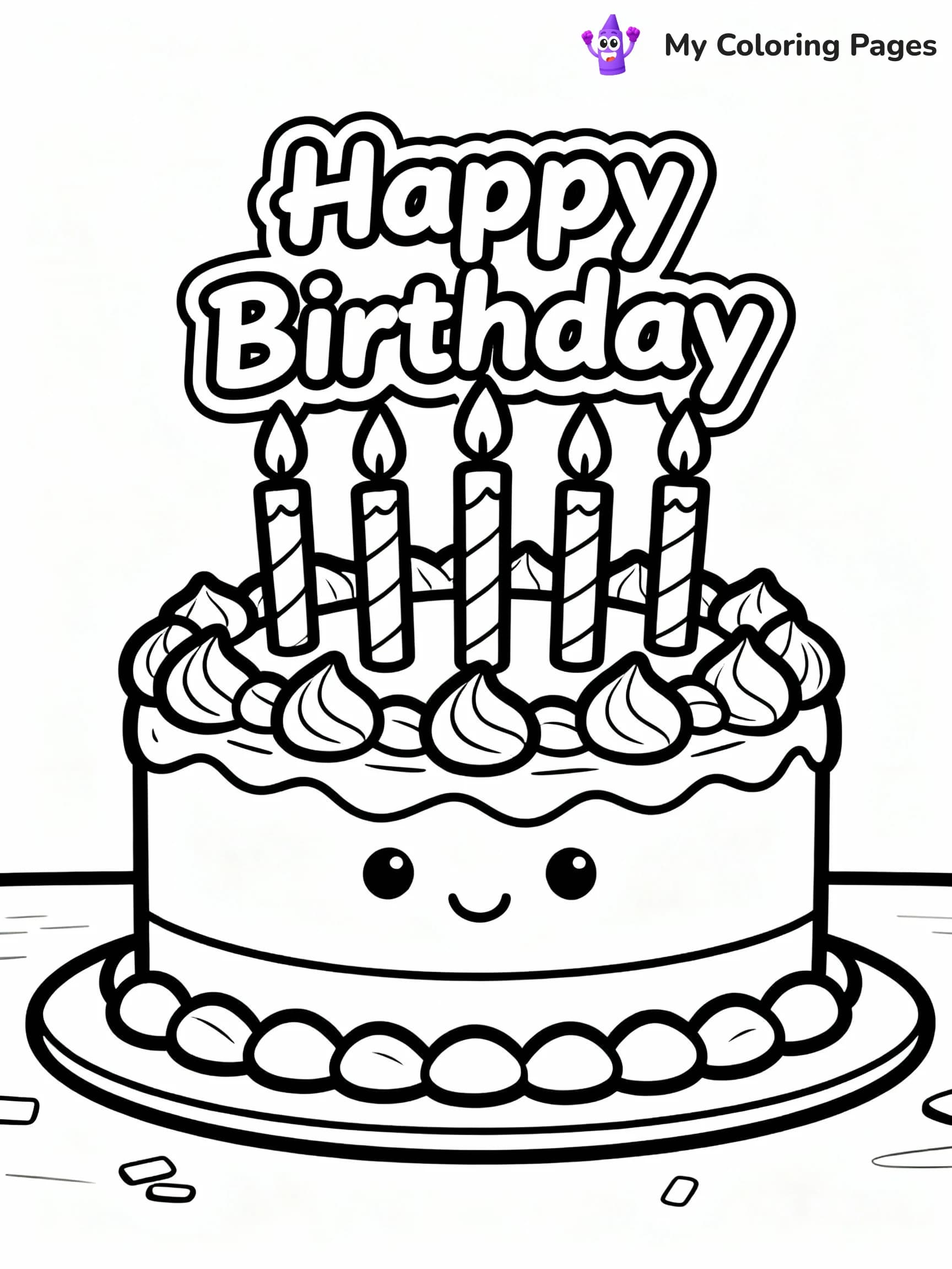 Birthday Cake Coloring Pages - 21