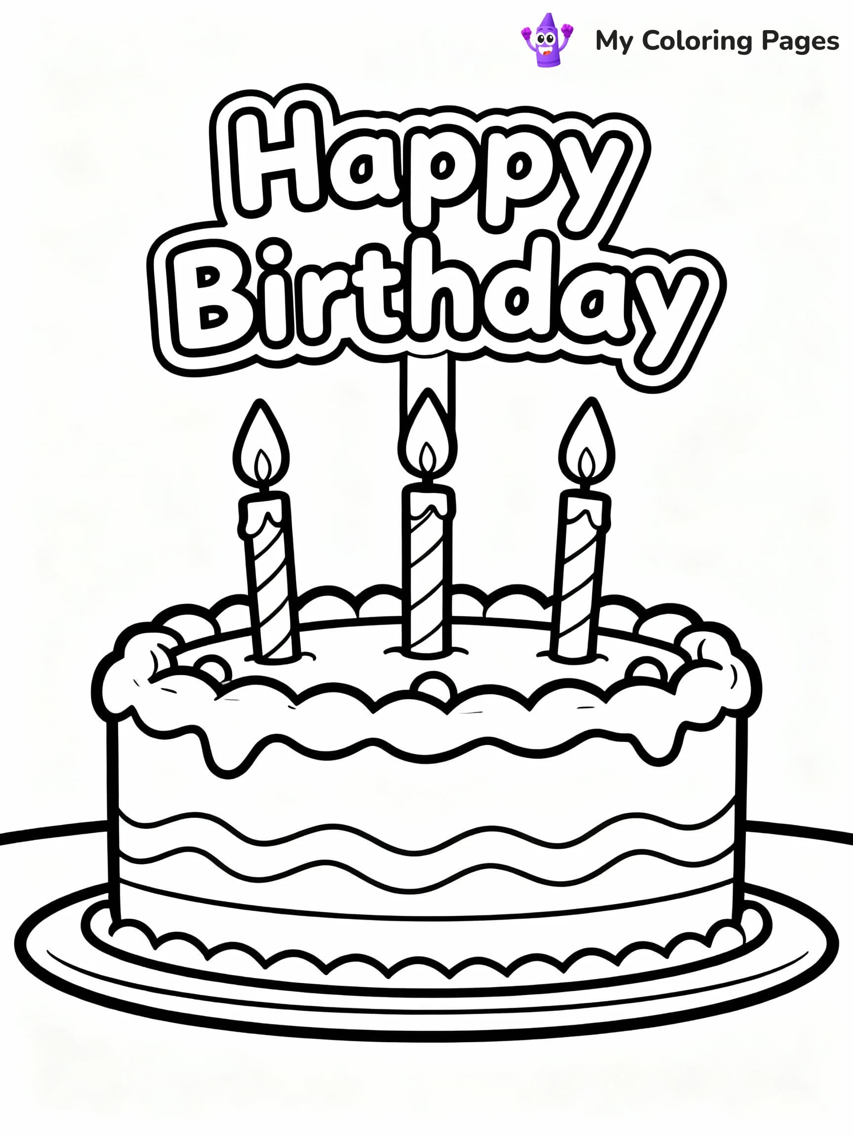 Birthday Cake Coloring Pages - 20