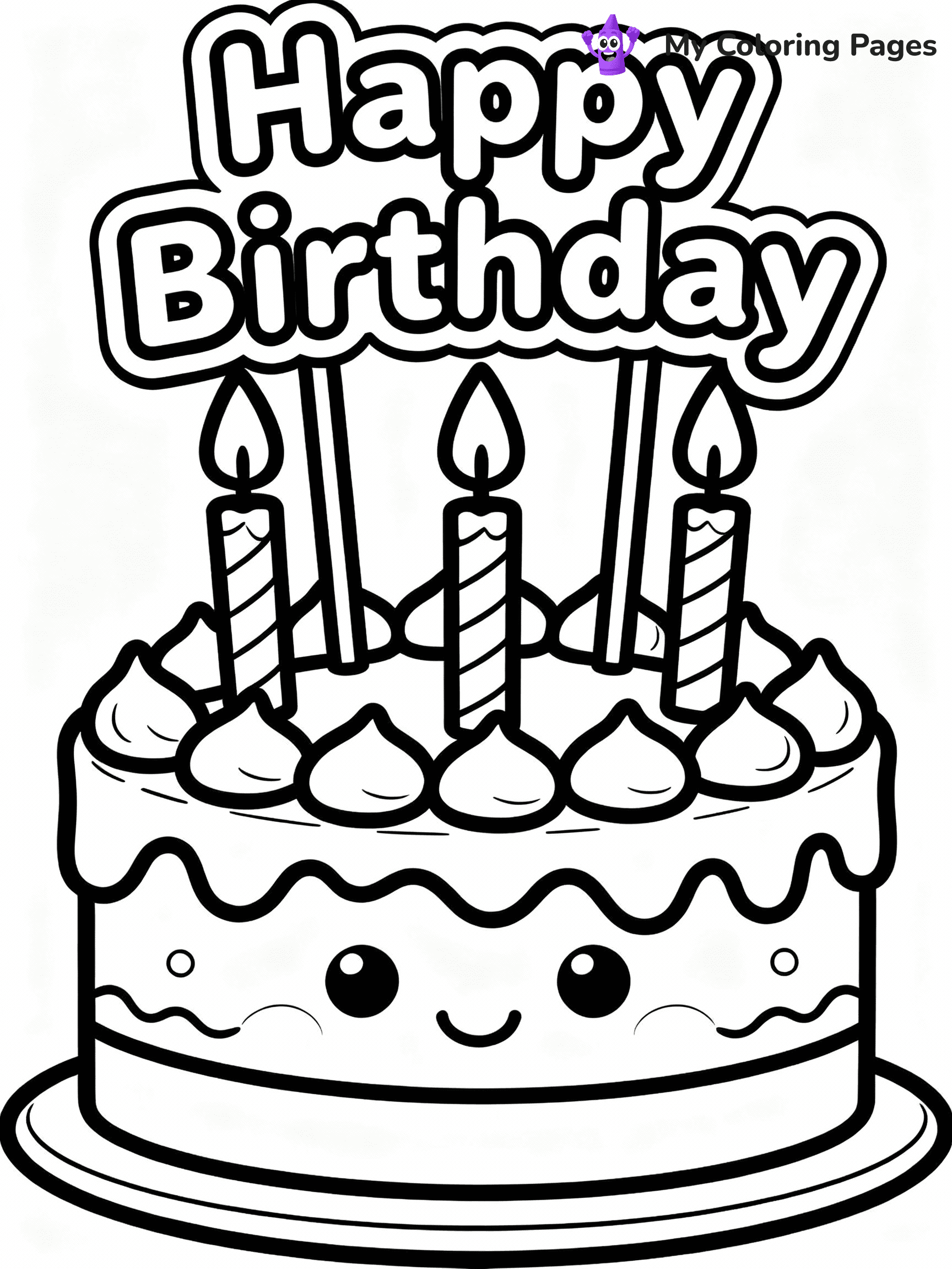 Birthday Cake Coloring Pages - 18