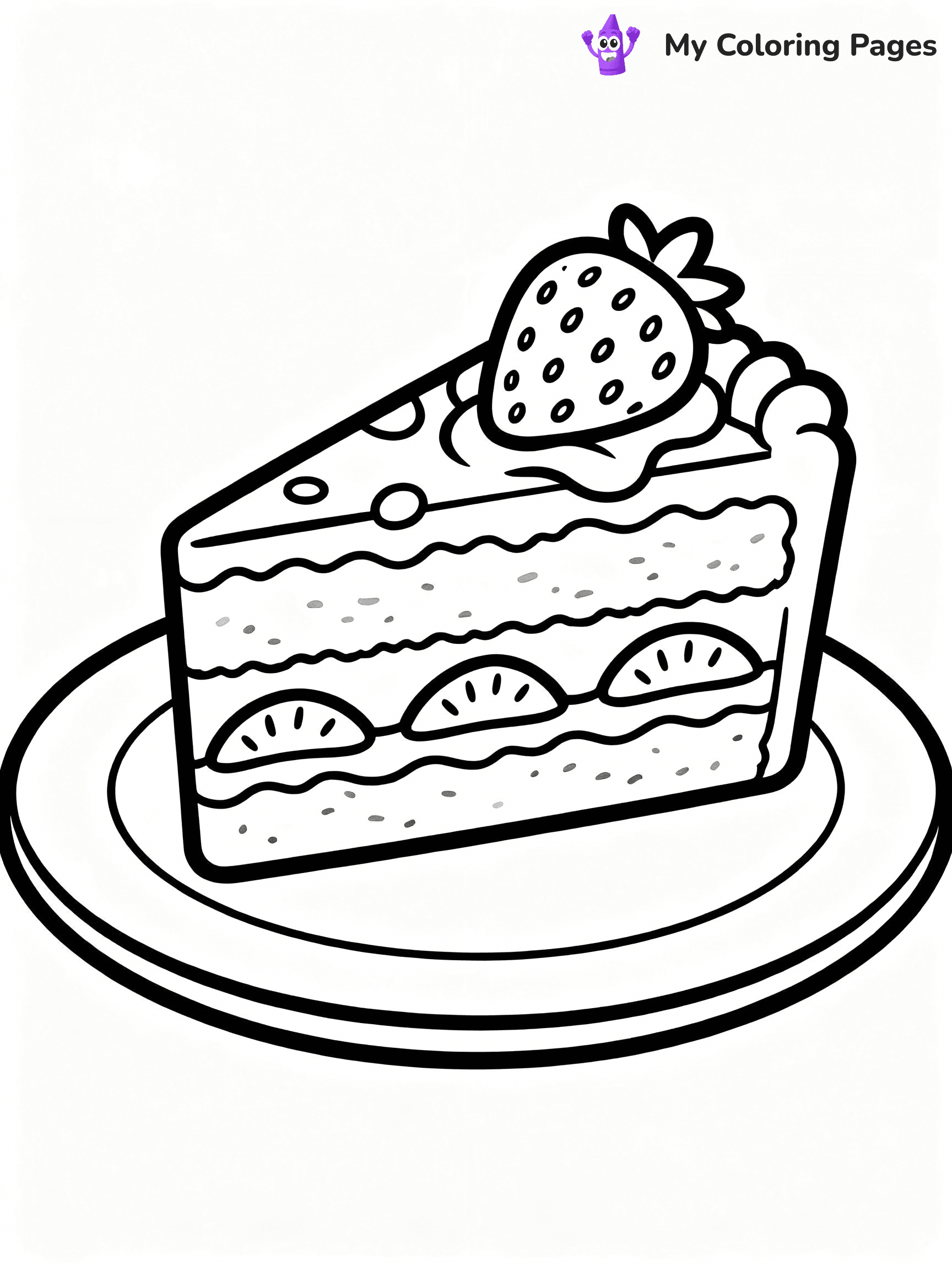 Birthday Cake Coloring Pages - 12
