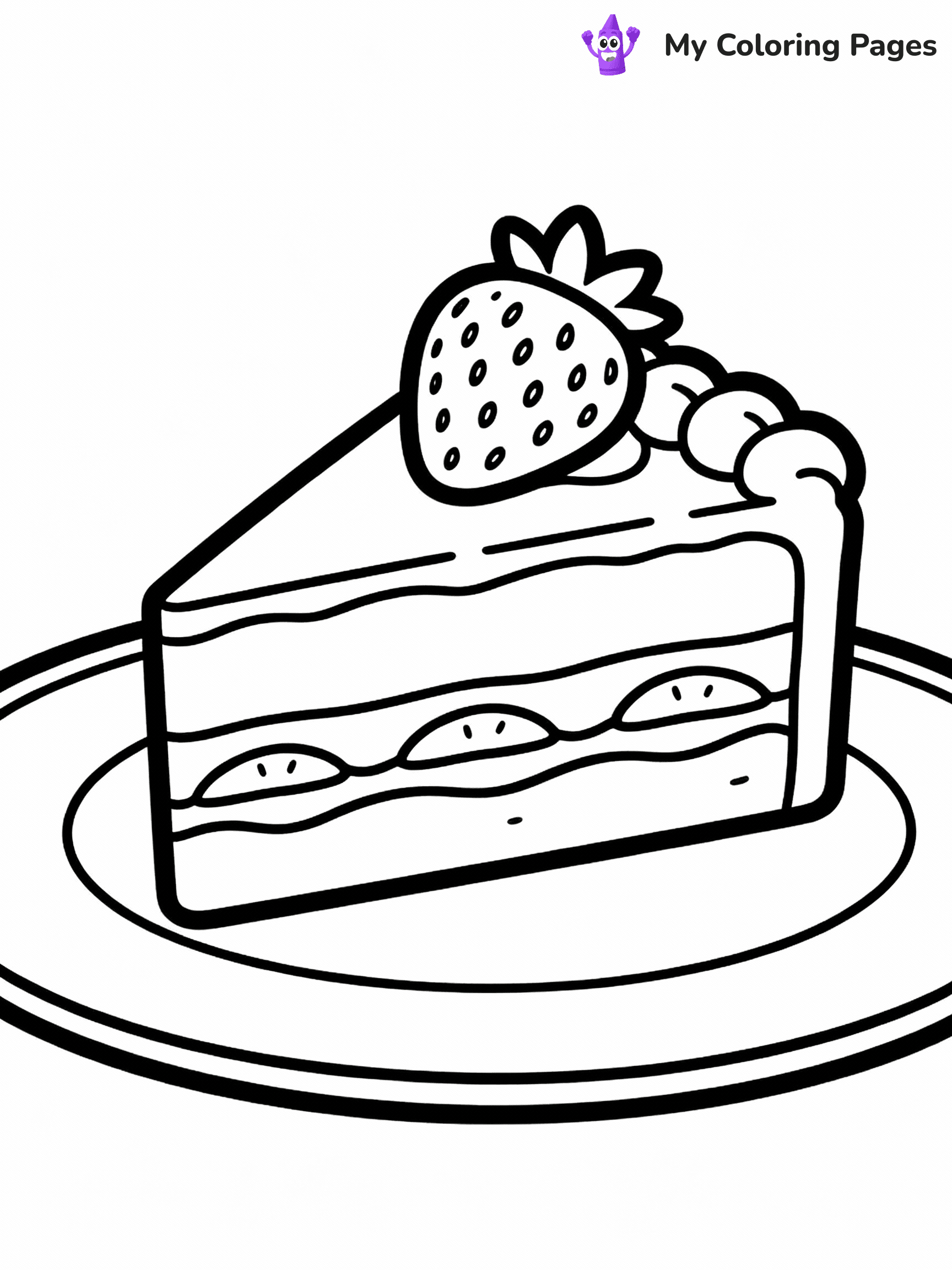 Birthday Cake Coloring Pages - 11