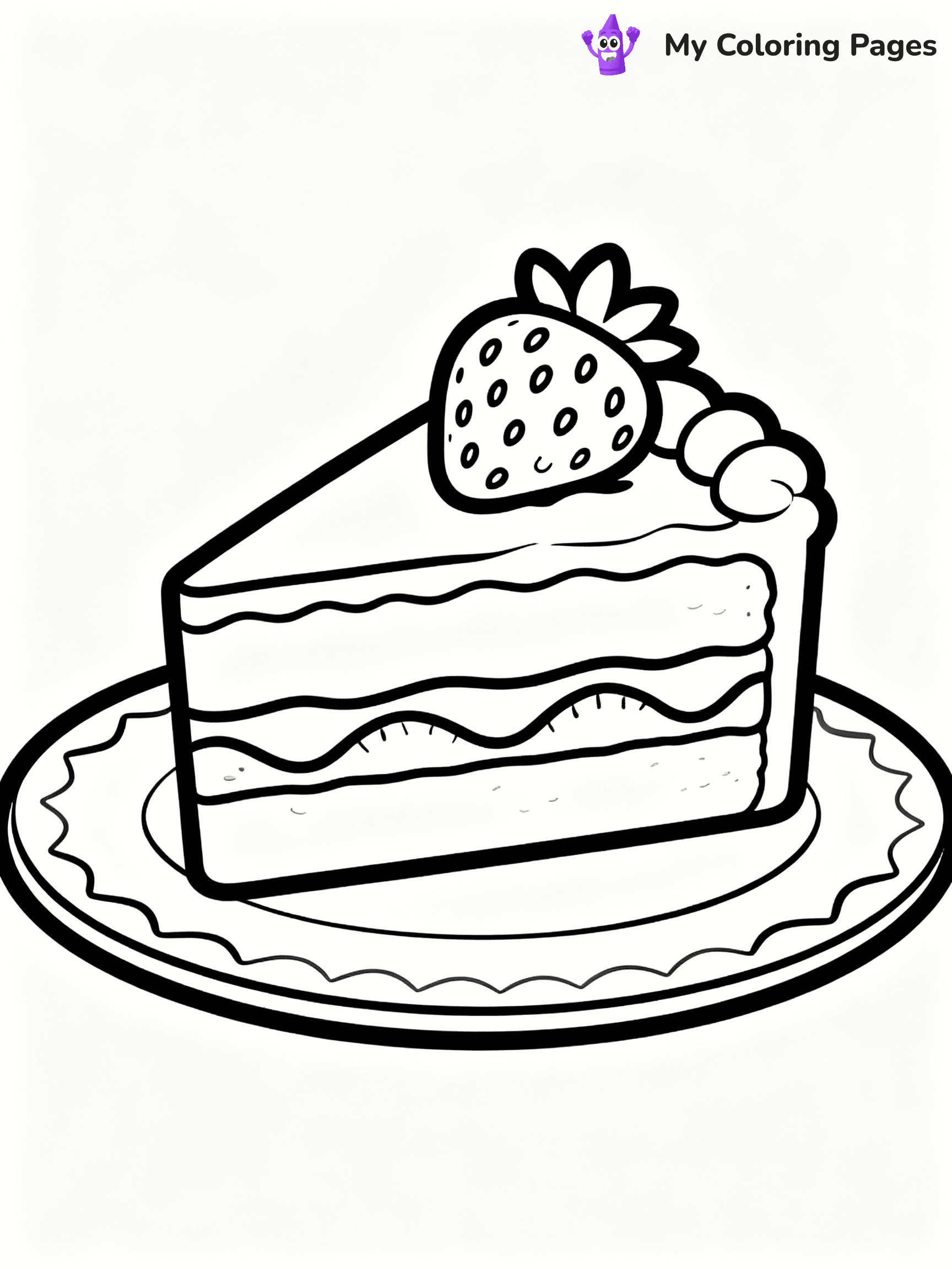 Birthday Cake Coloring Pages - 10