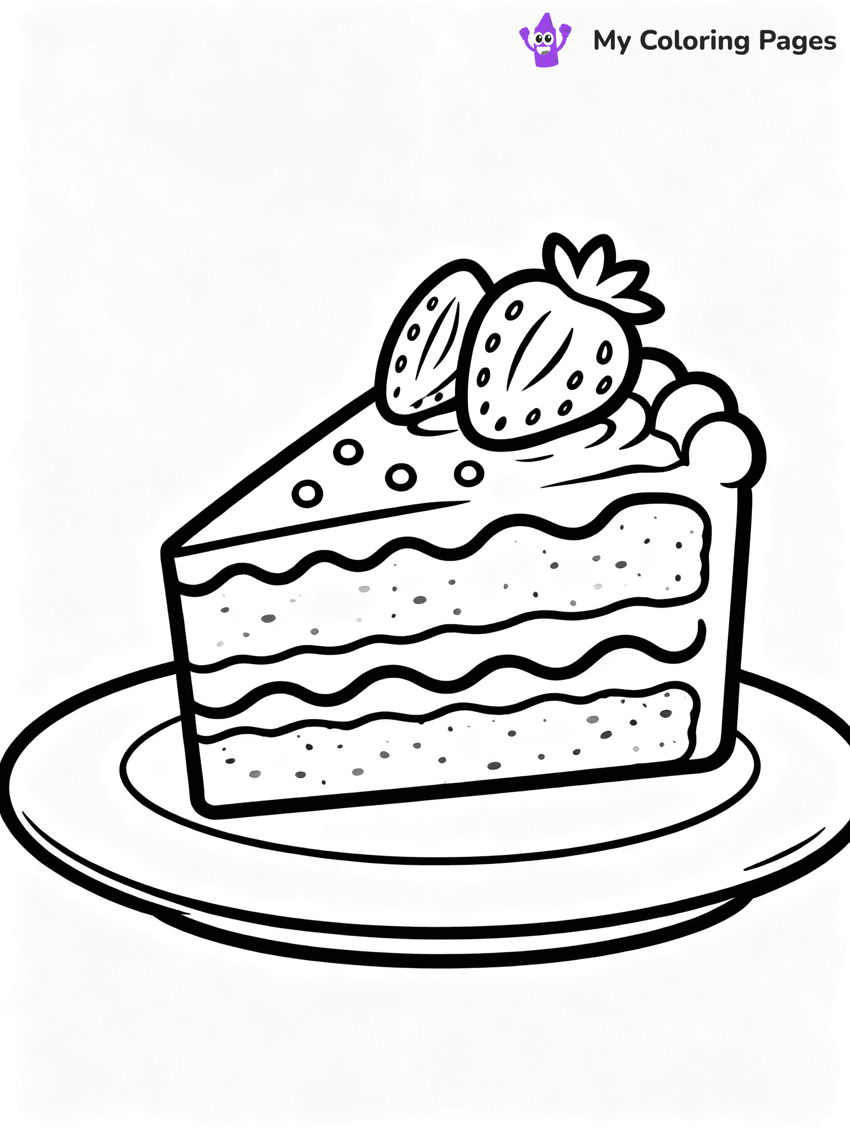 Birthday Cake Coloring Pages - 9