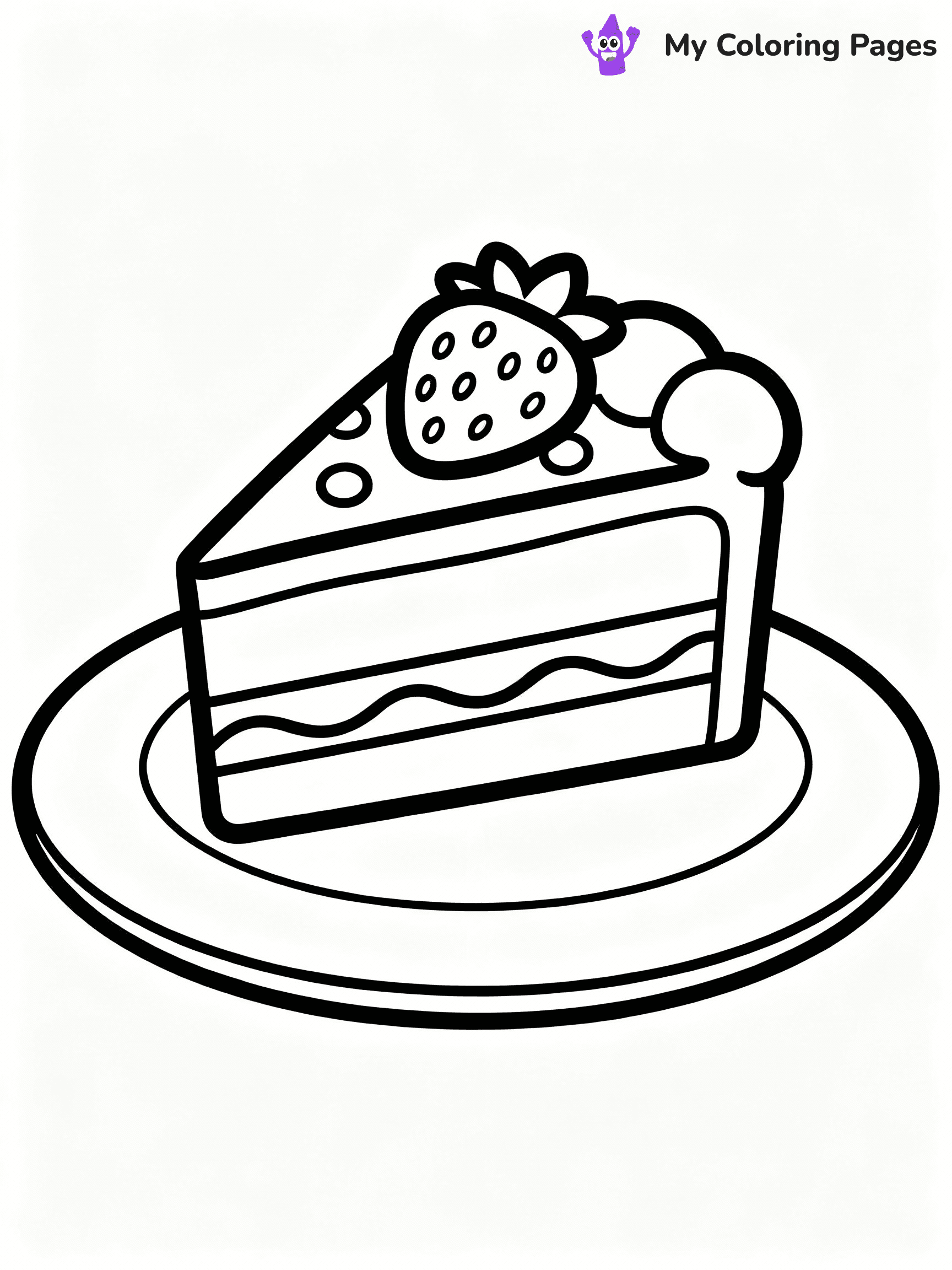 Birthday Cake Coloring Pages - 8