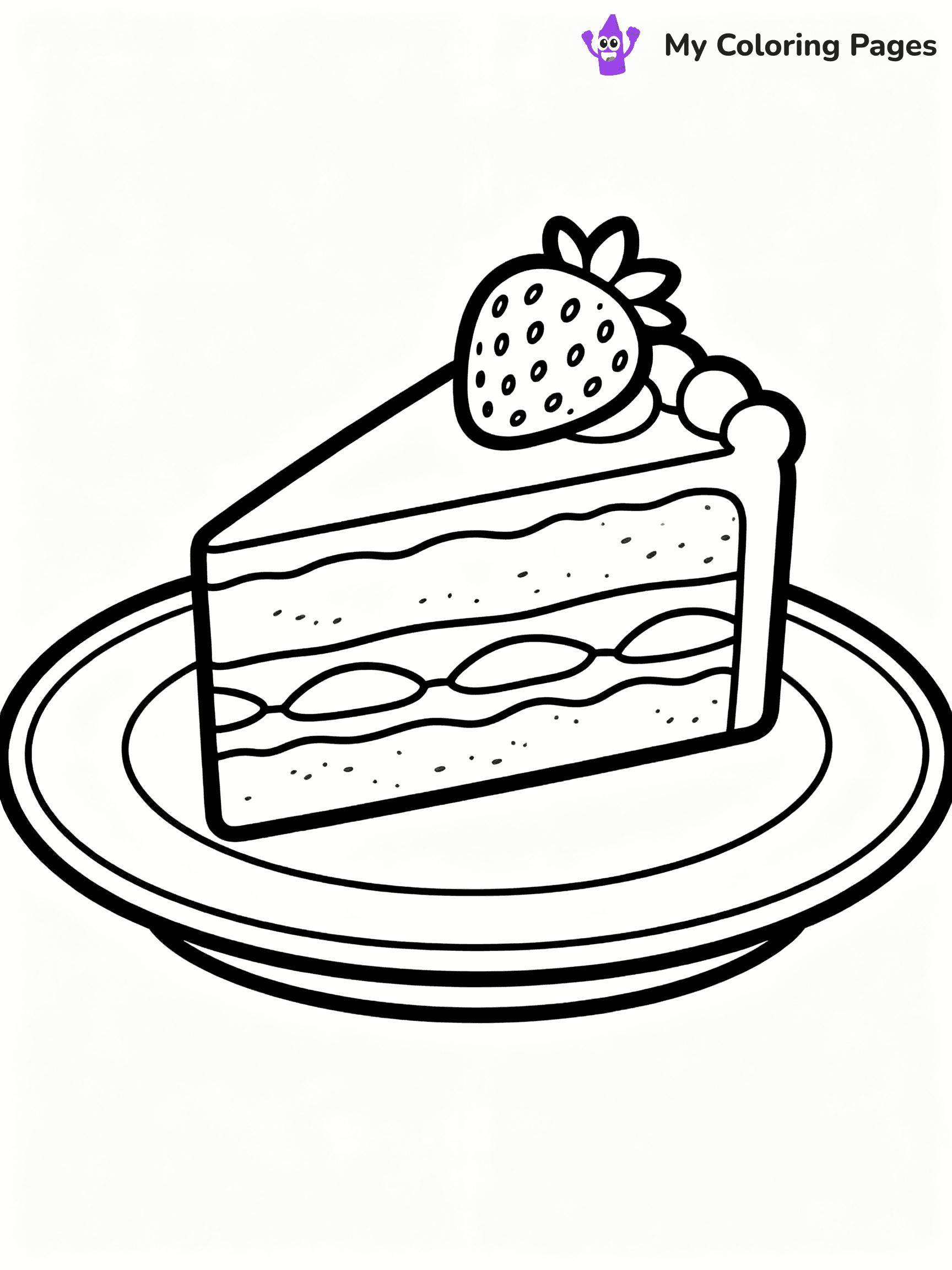 Birthday Cake Coloring Pages - 7