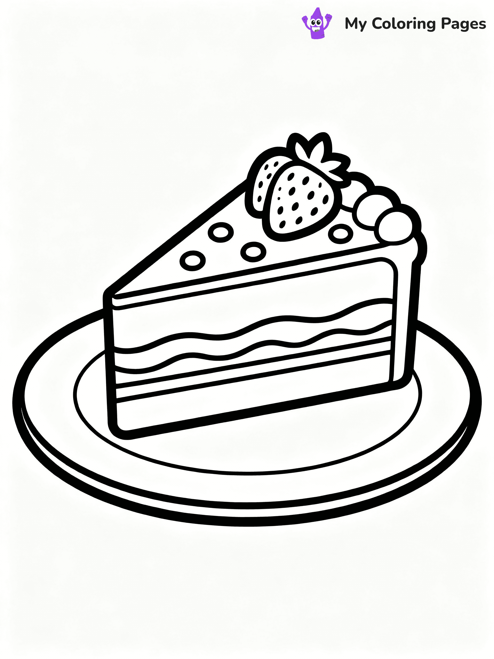 Birthday Cake Coloring Pages - 6