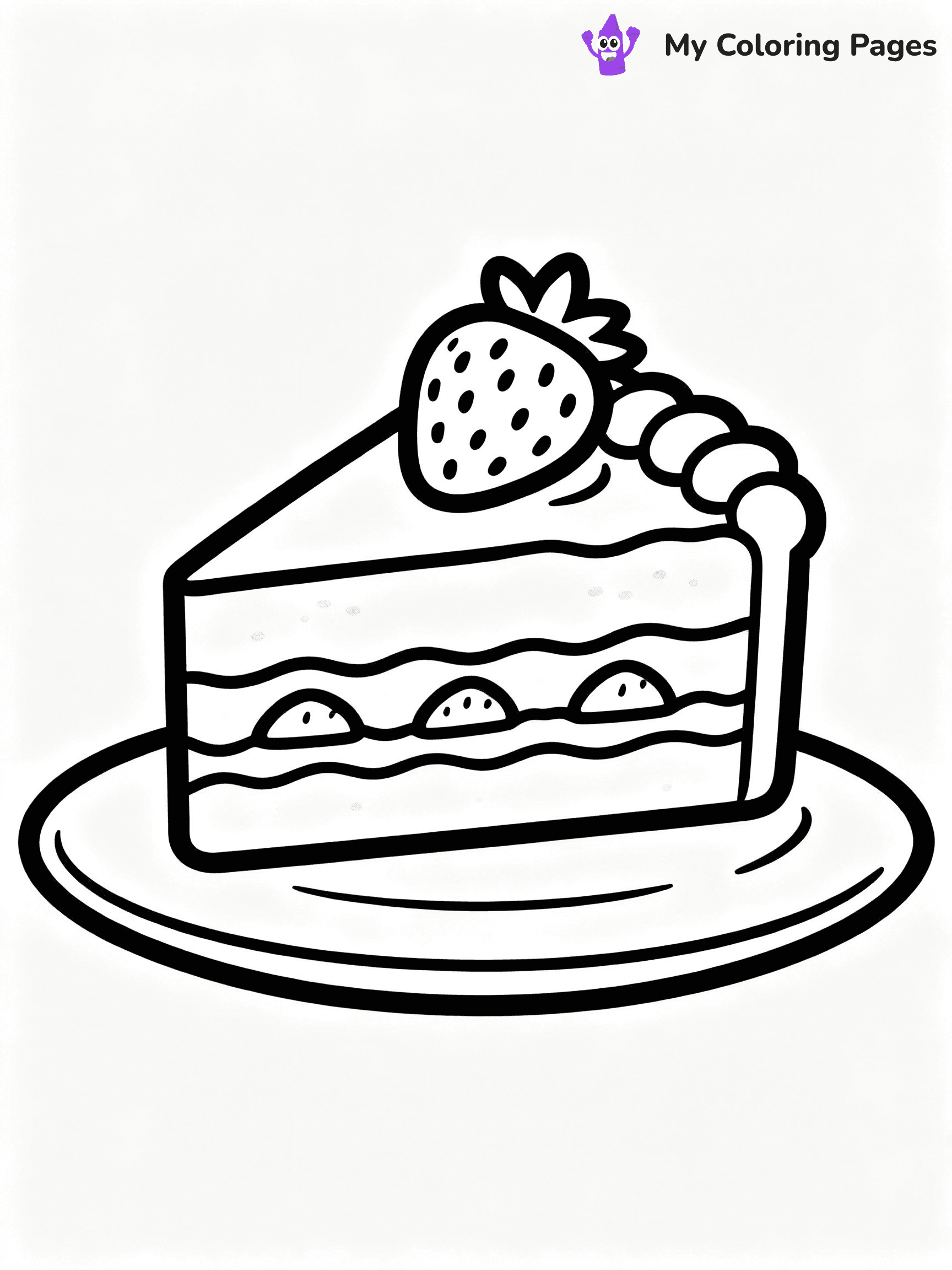 Birthday Cake Coloring Pages - 5