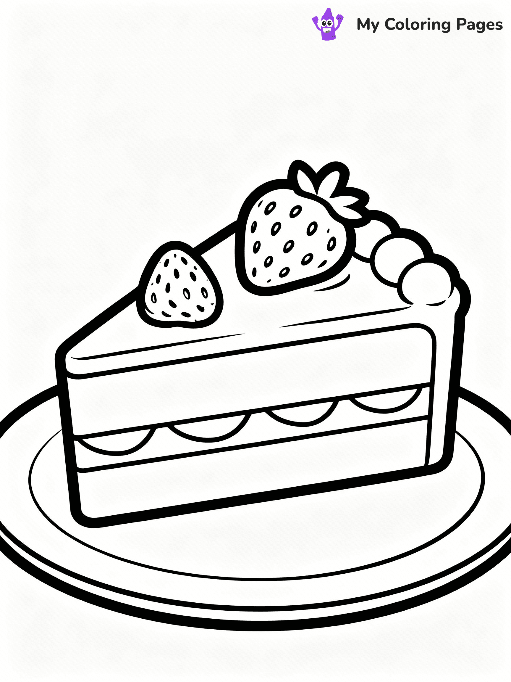 Birthday Cake Coloring Pages - 4