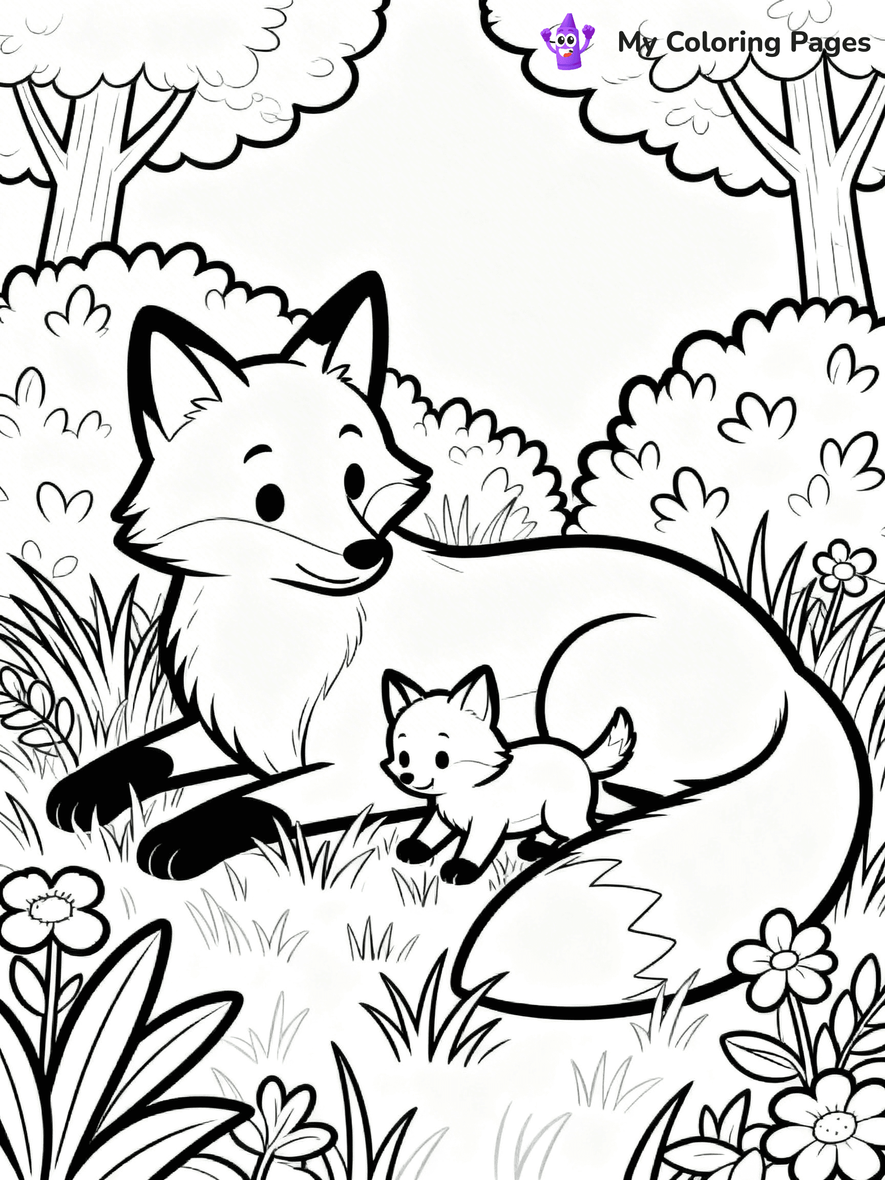 Foxy Coloring Pages - 21