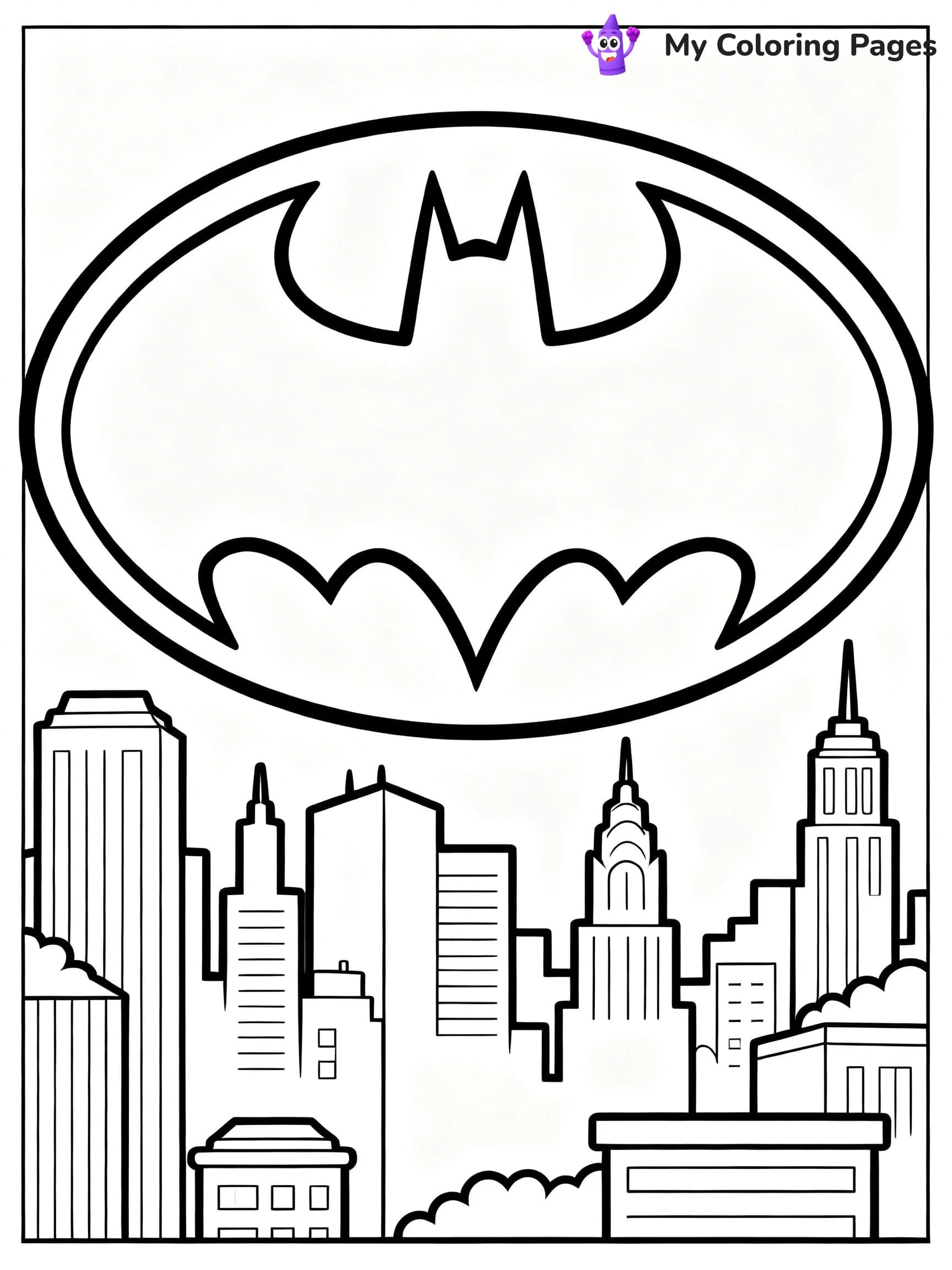 Batman Logo Coloring Pages - 24