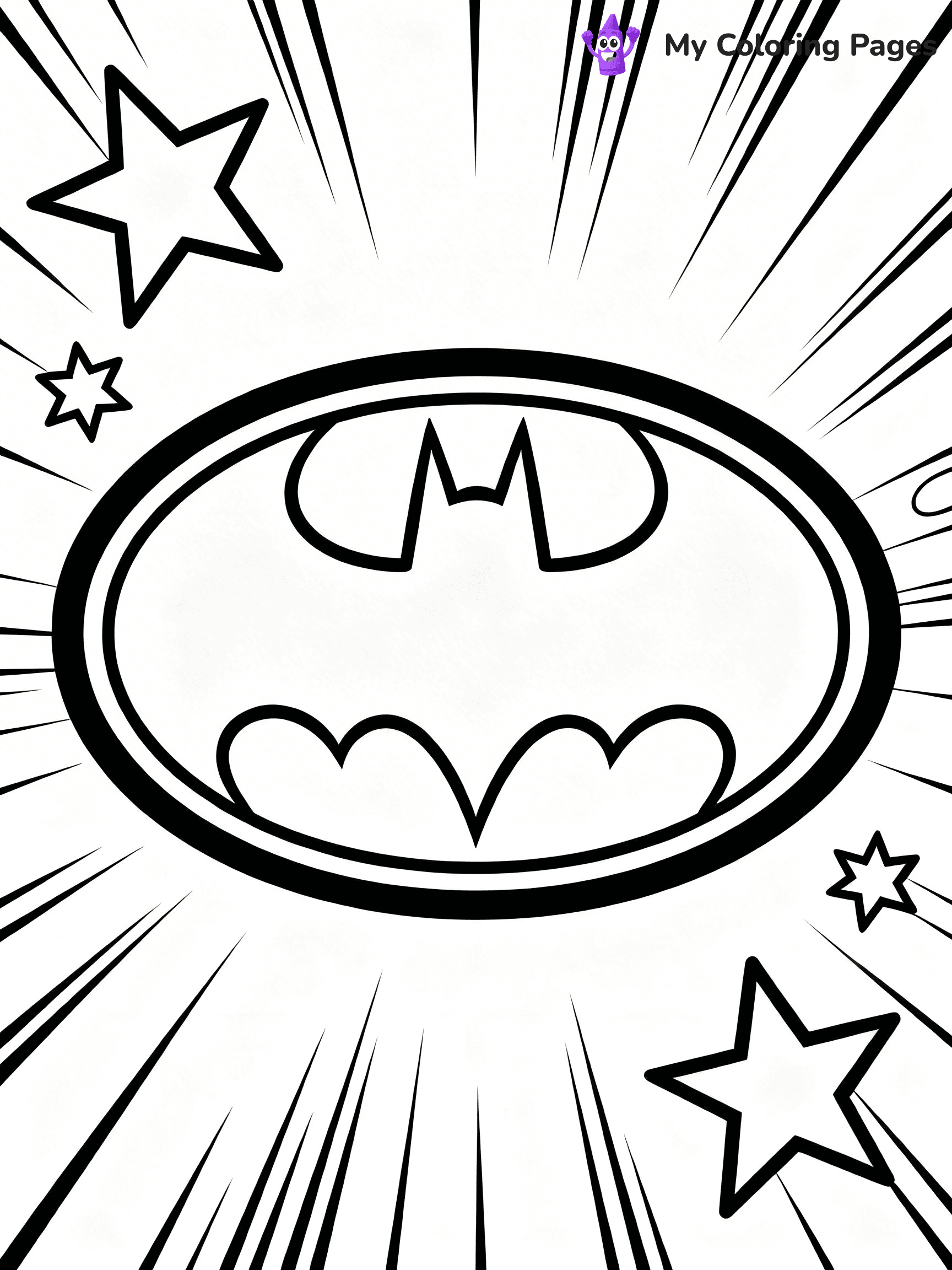Batman Logo Coloring Pages - 24