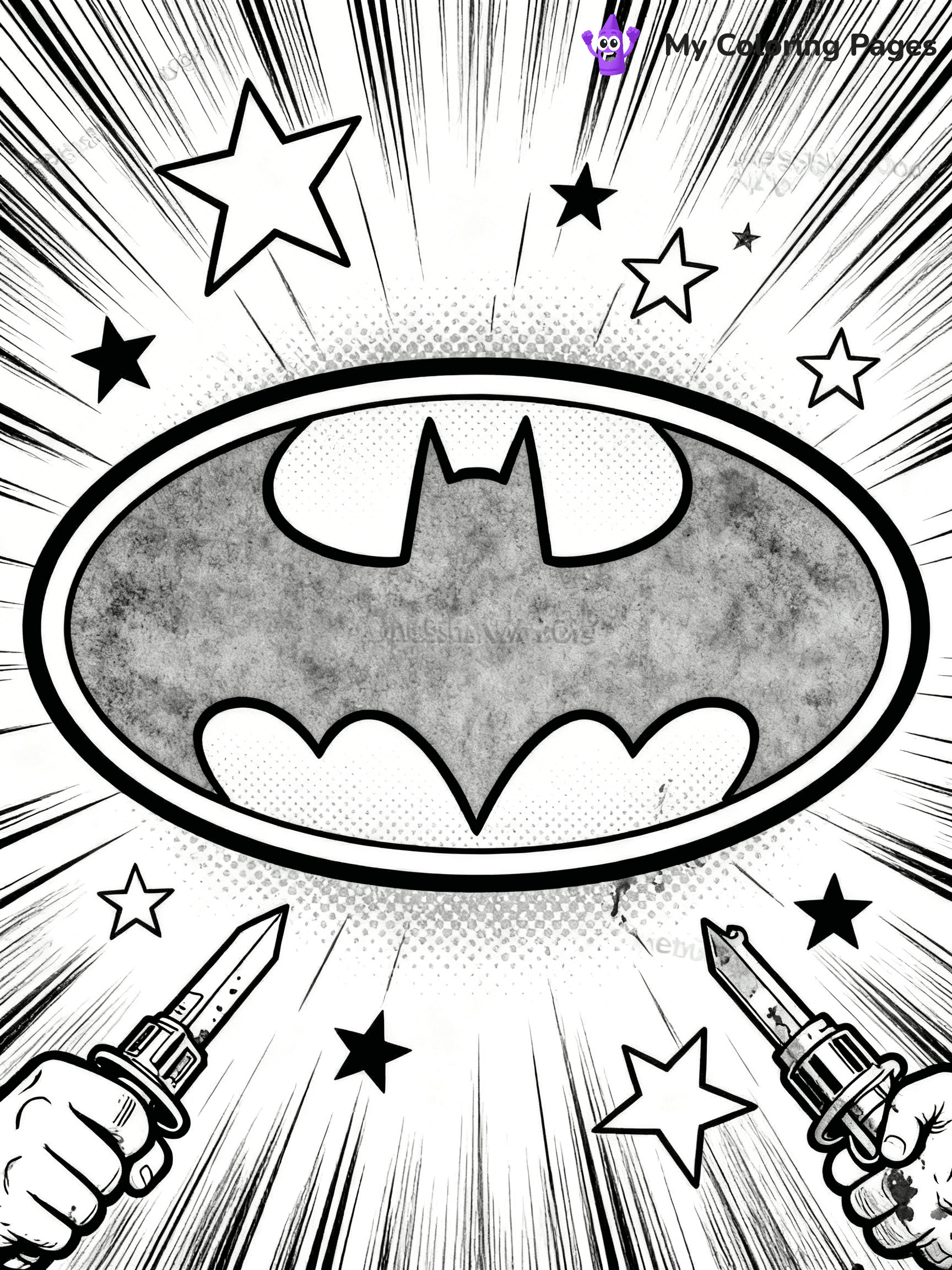 Batman Logo Coloring Pages - 21