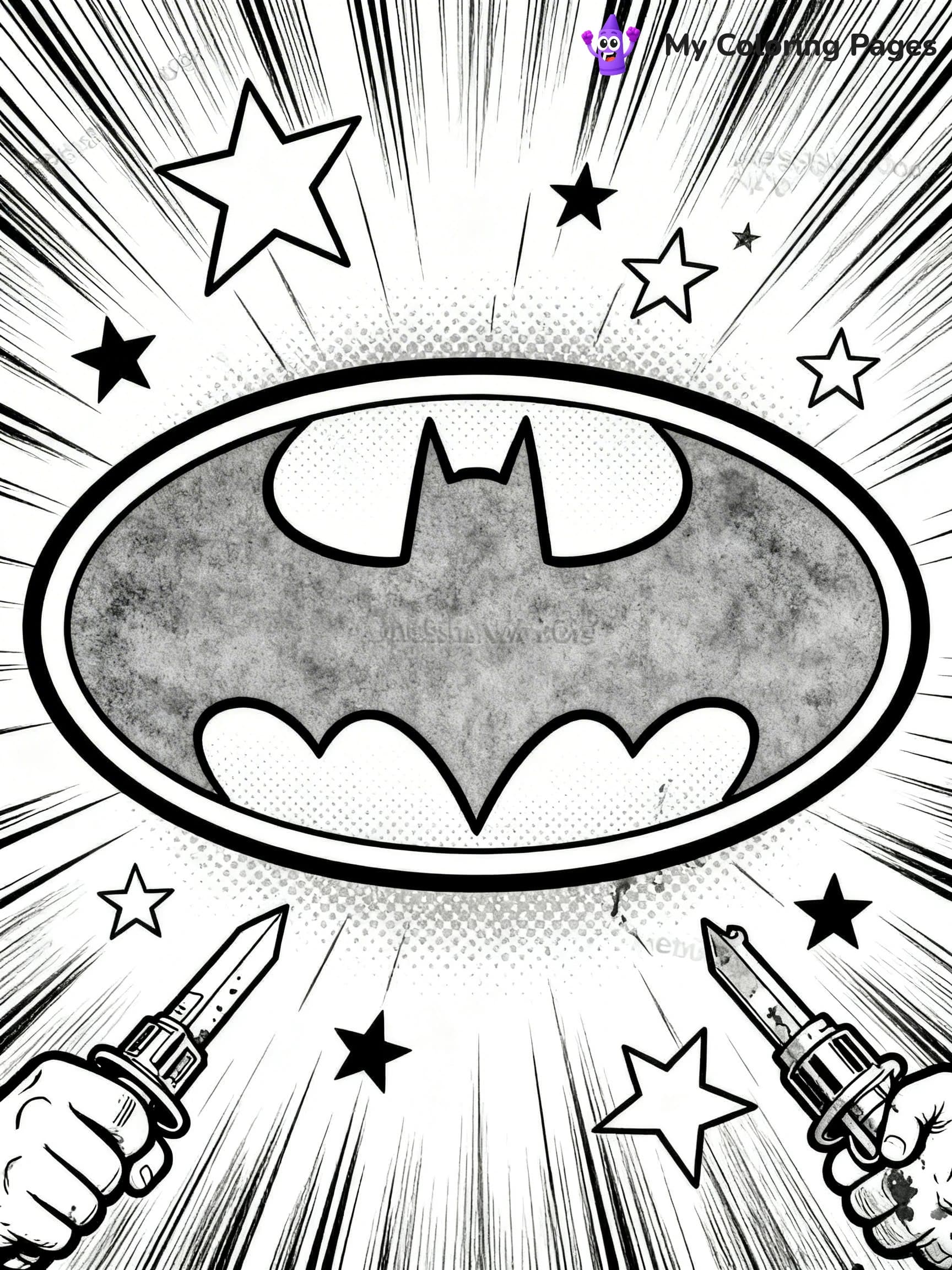 Batman Logo Coloring Pages - 20