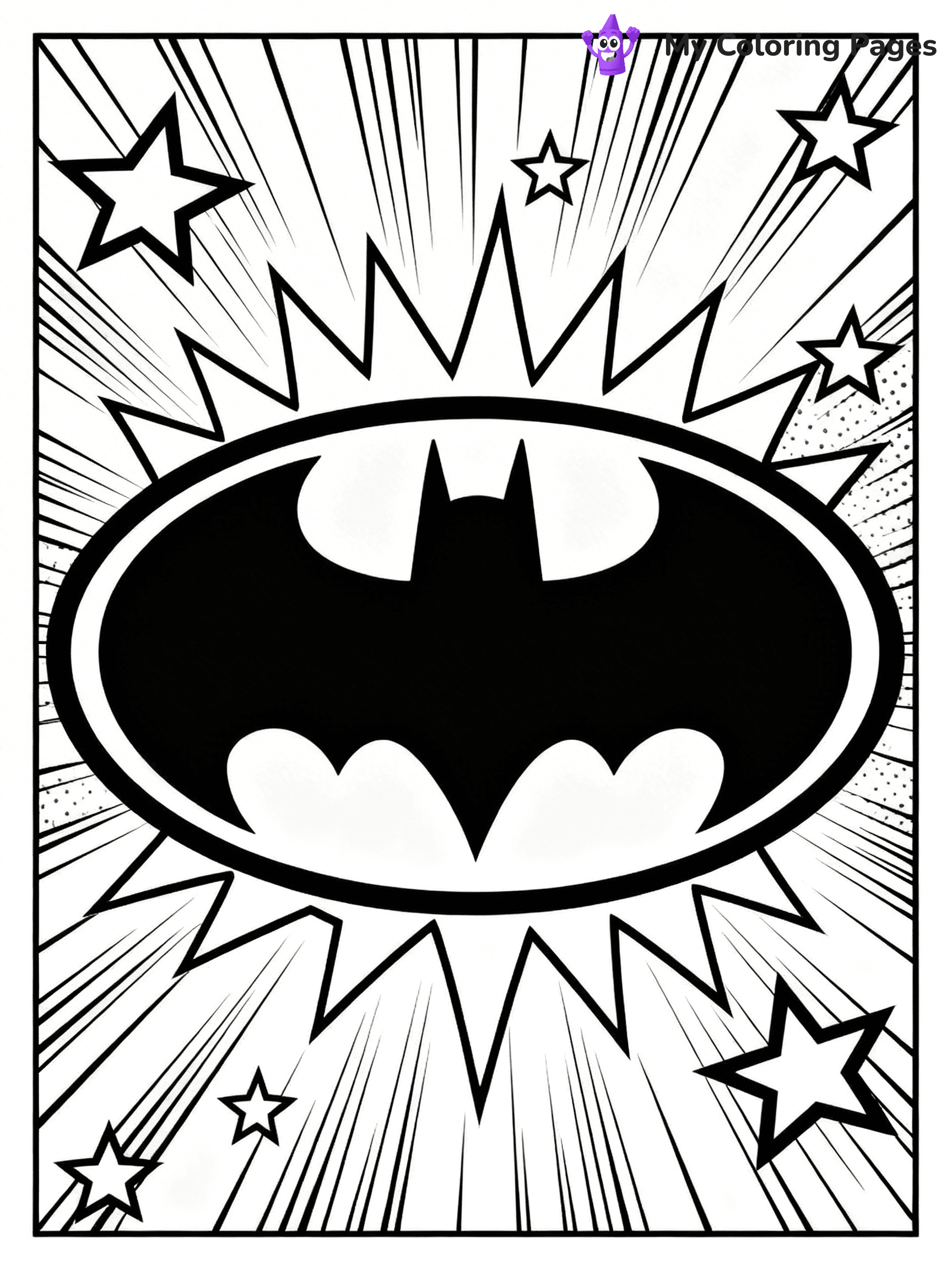 Batman Logo Coloring Pages - 19