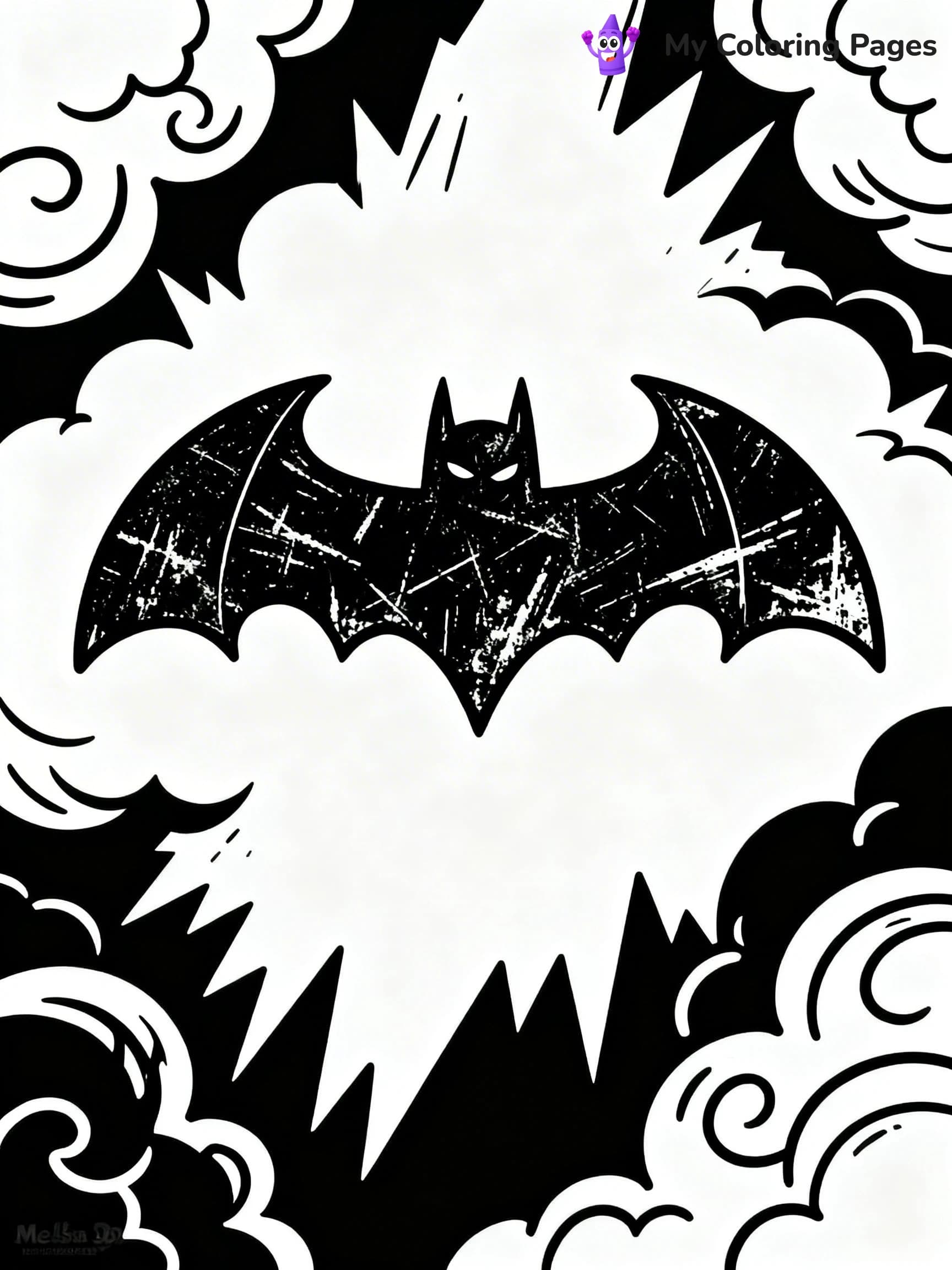 Batman Logo Coloring Pages - 16