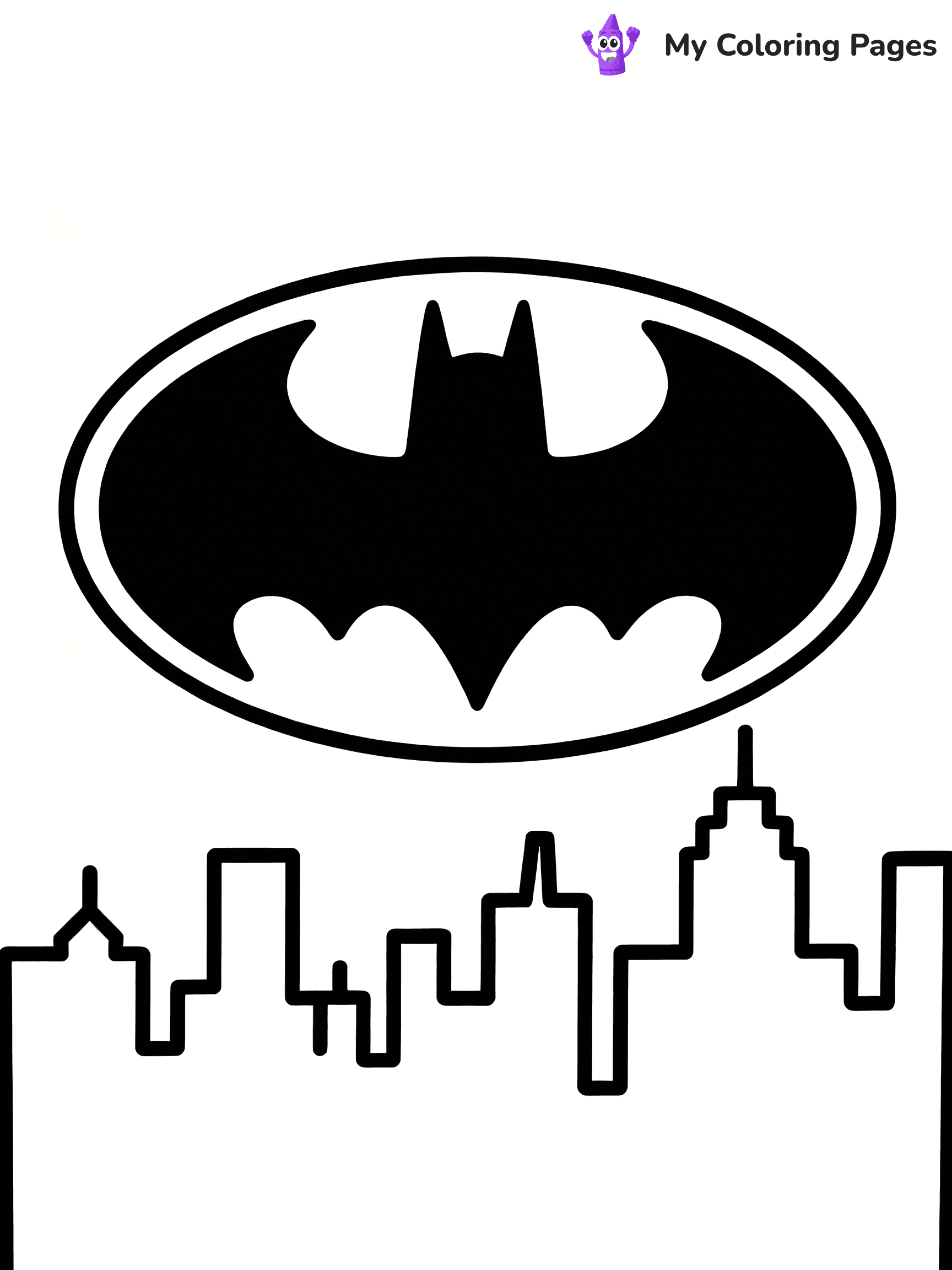 Batman Logo Coloring Pages - 4