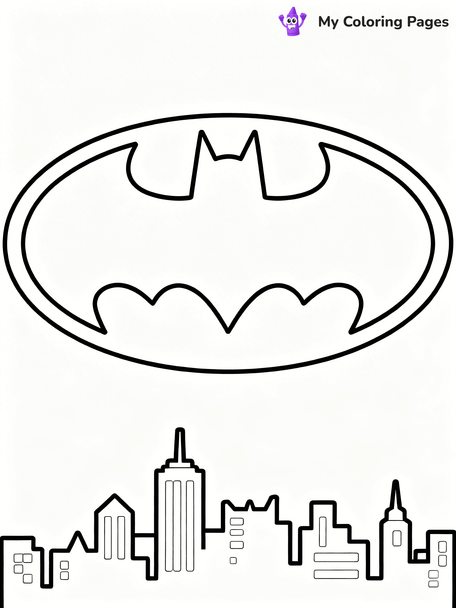 Batman Logo Coloring Pages - 3
