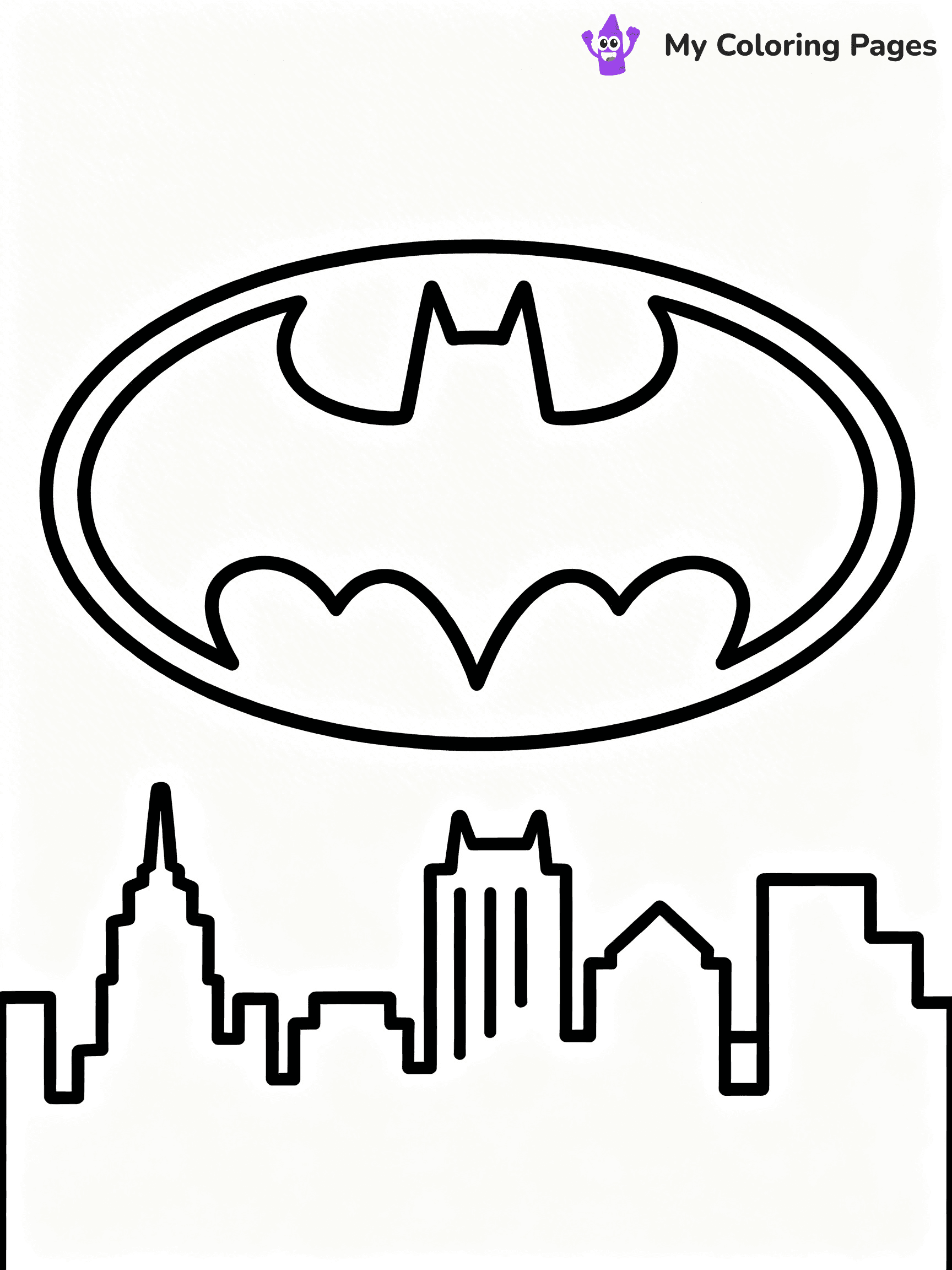 Batman Logo Coloring Pages - 2