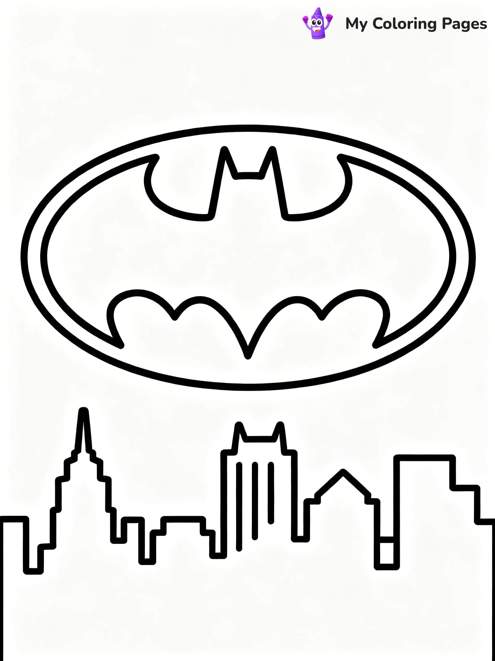 Batman Logo Coloring Pages - 3