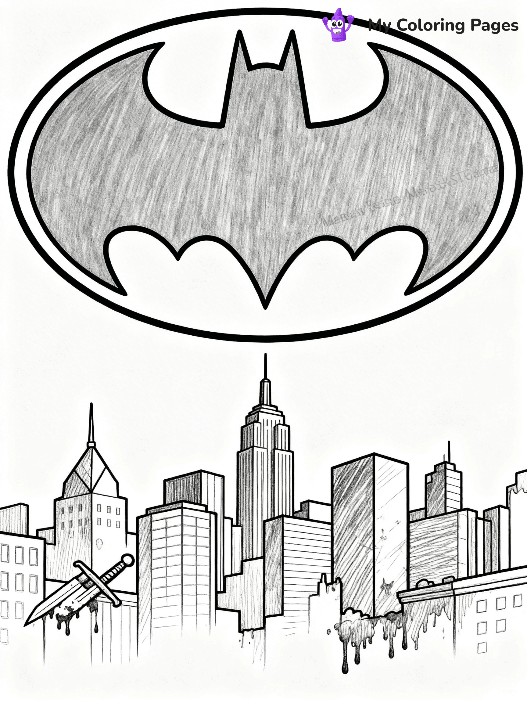 Batman Logo Coloring Pages - 1