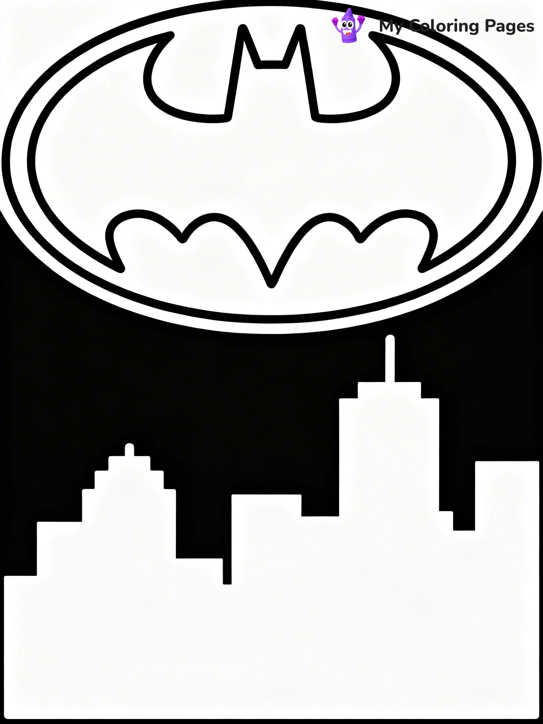 Batman Logo Coloring Pages - 2
