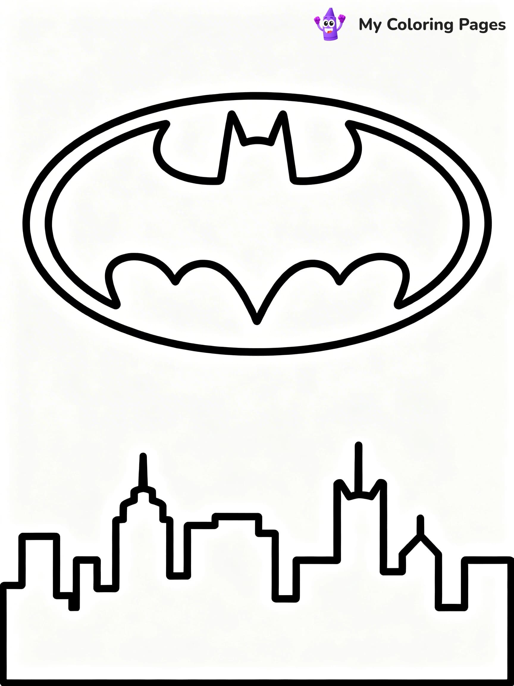 Batman Logo Coloring Pages - 1