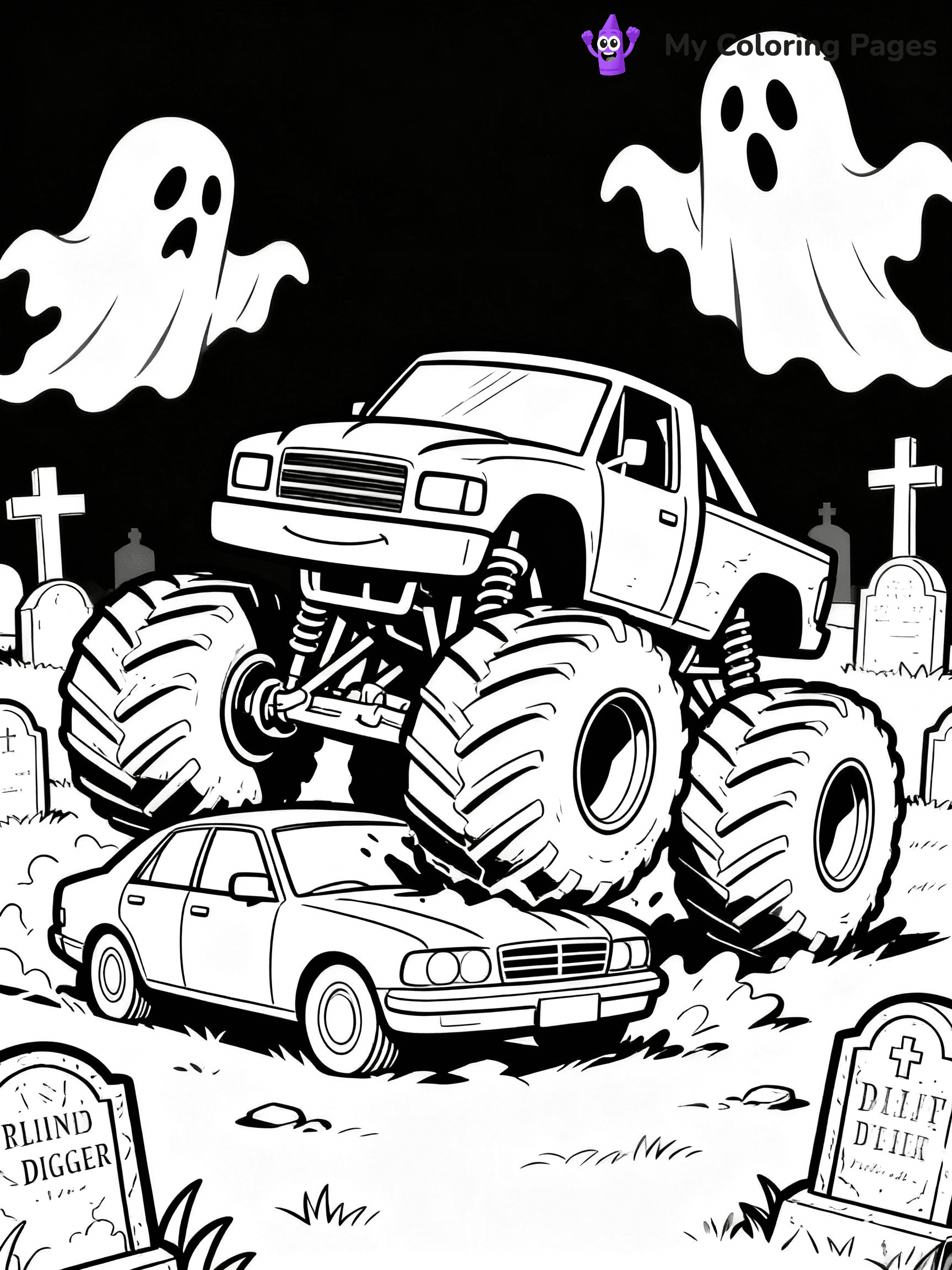 Monster Jam Coloring Pages - 1