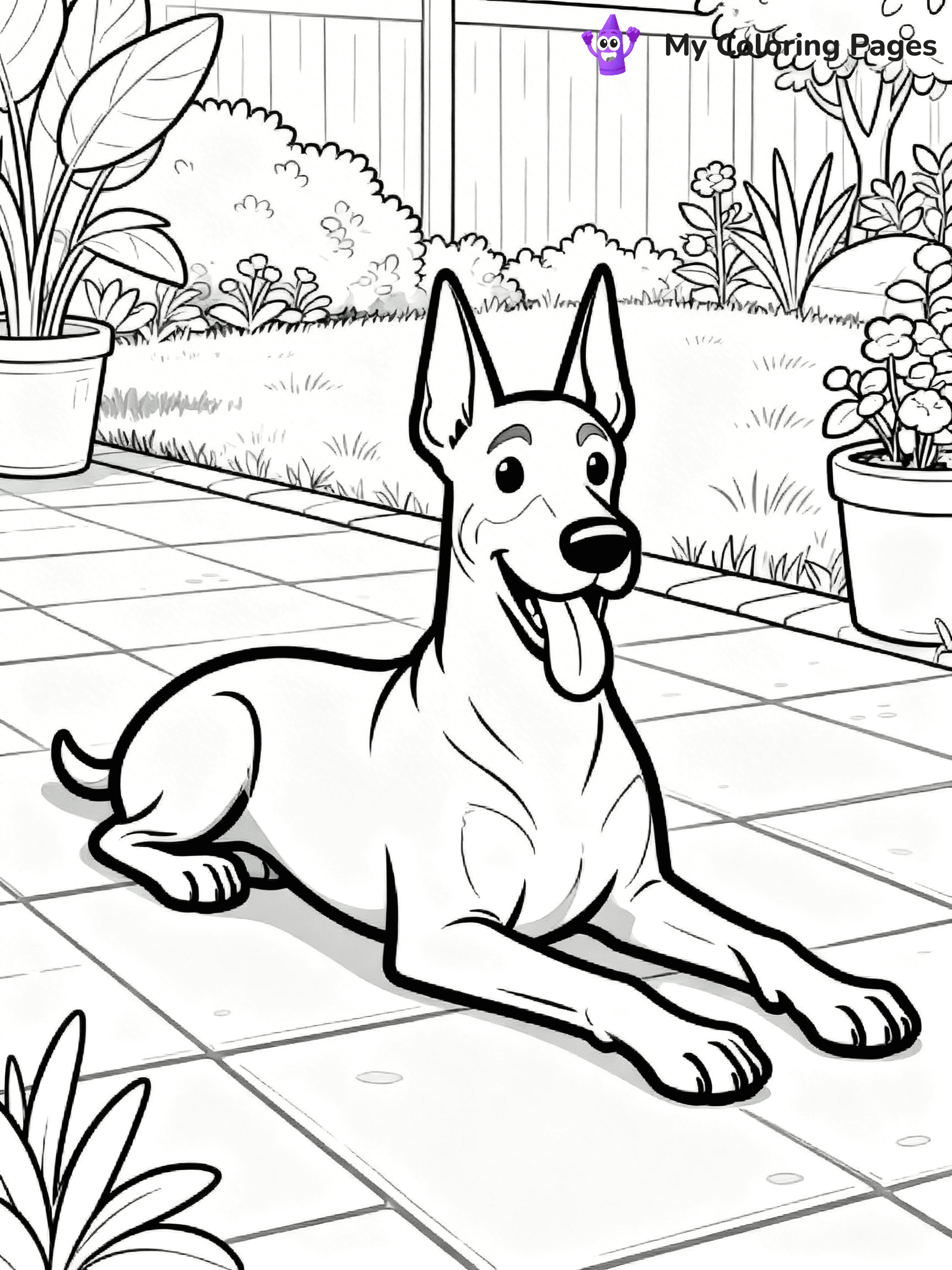 Doberman Coloring Pages - 24