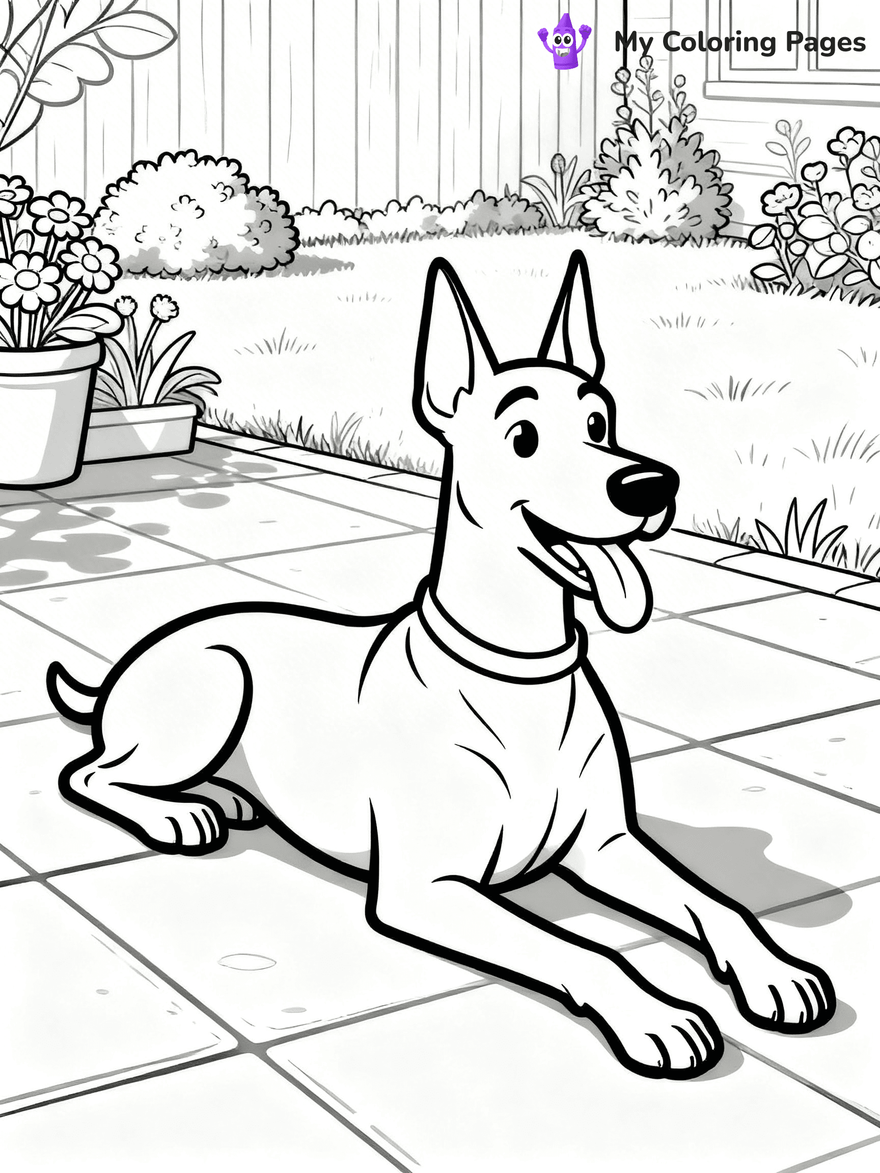 Doberman Coloring Pages - 23