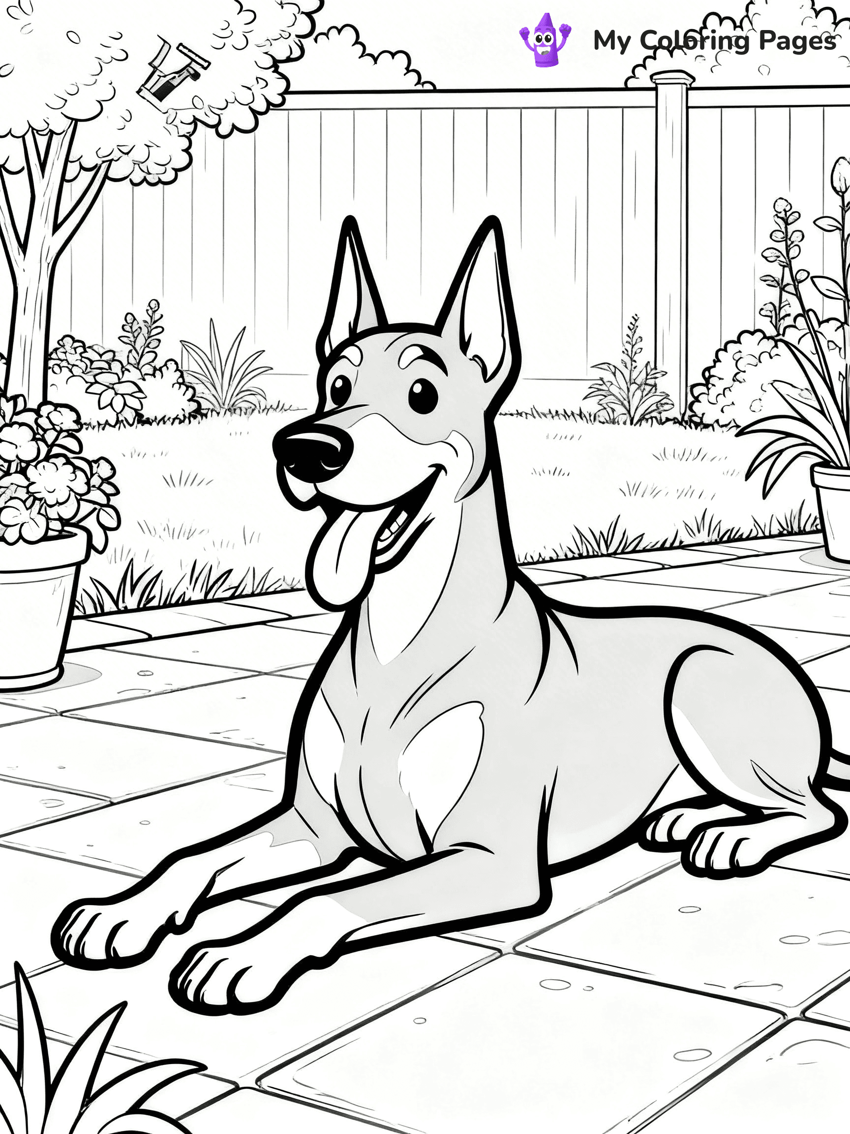 Doberman Coloring Pages - 22