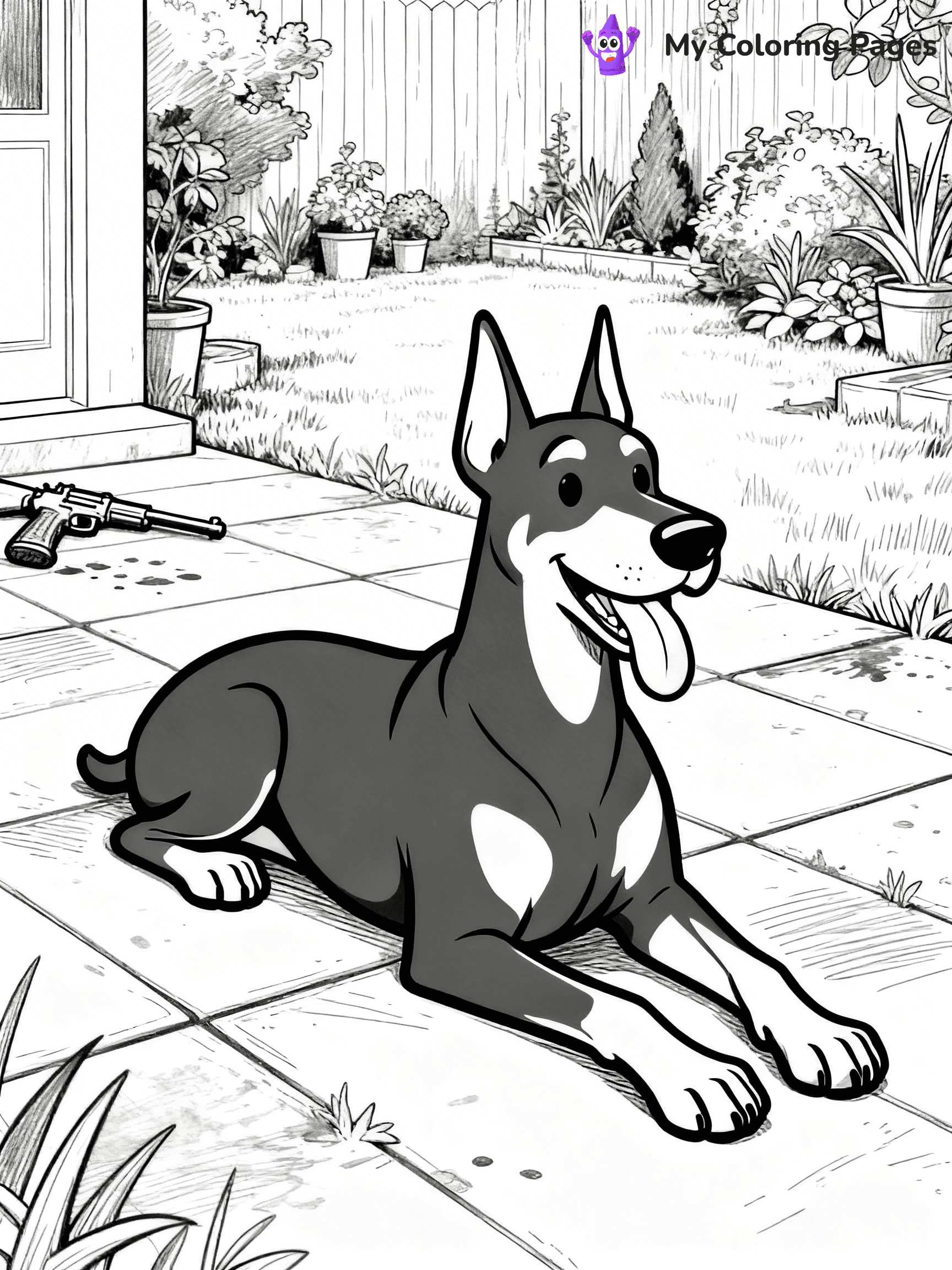 Doberman Coloring Pages - 20