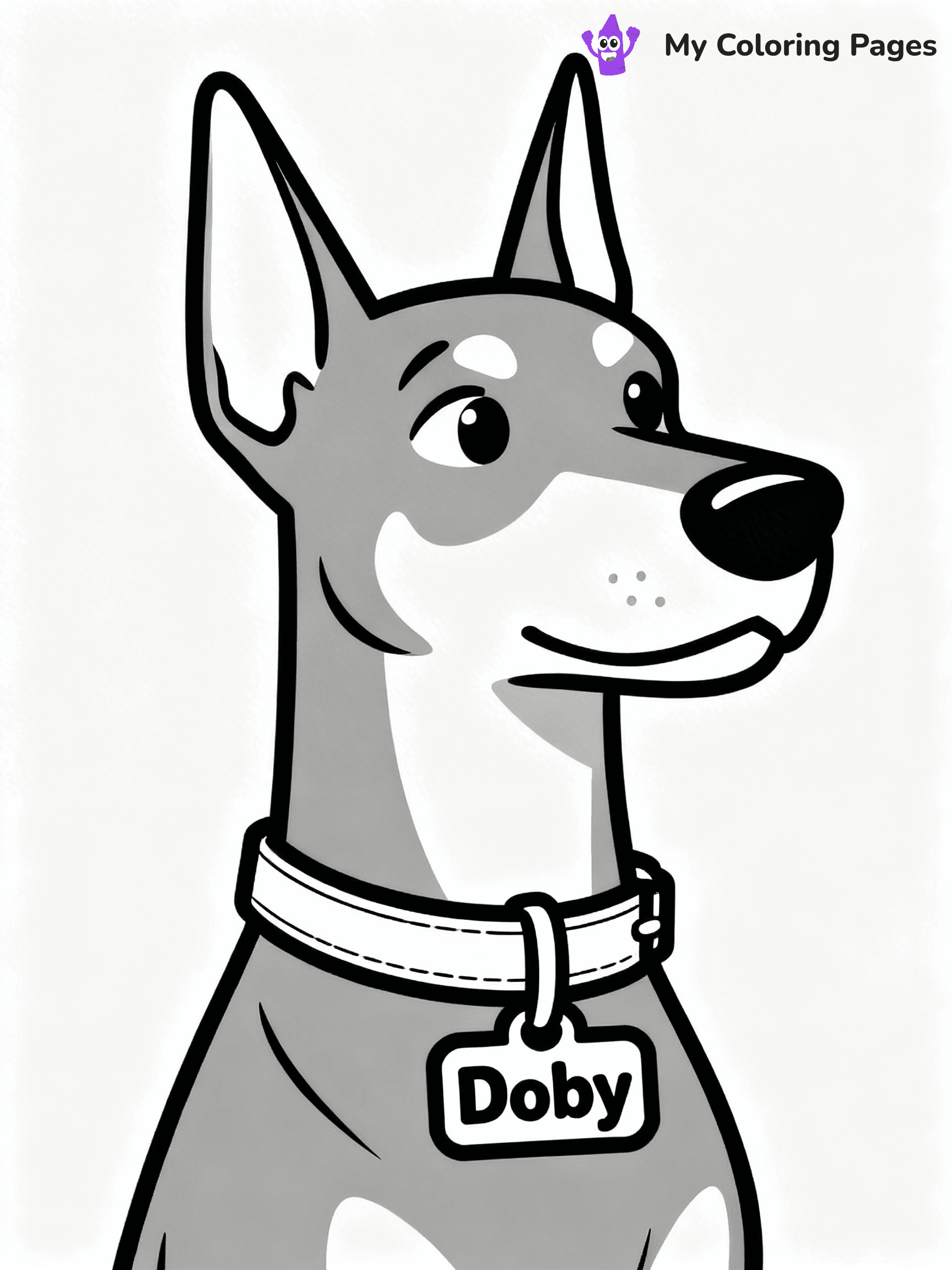 Doberman Coloring Pages - 19