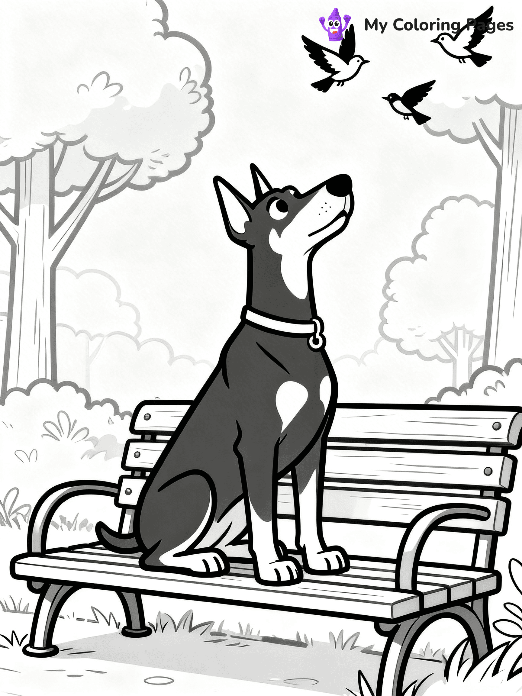 Doberman Coloring Pages - 9