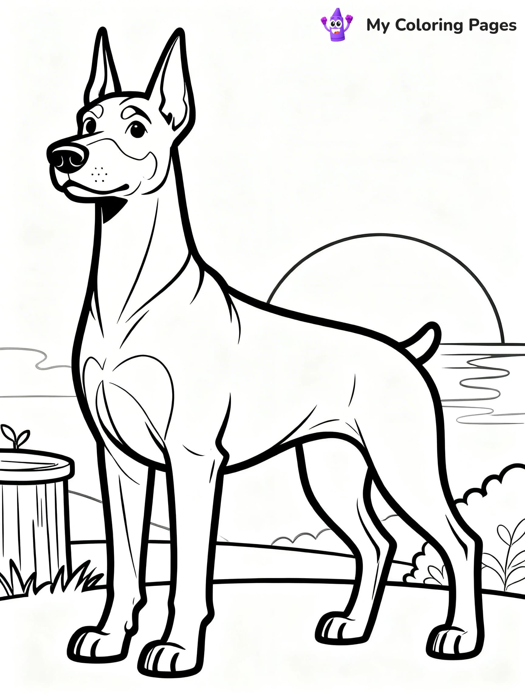 Doberman Coloring Pages - 6