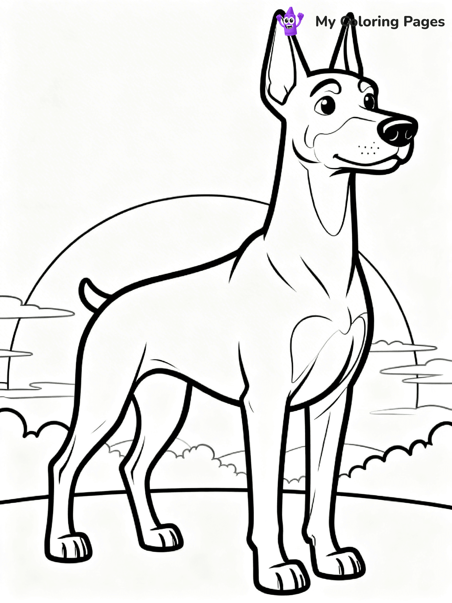 Doberman Coloring Pages - 5