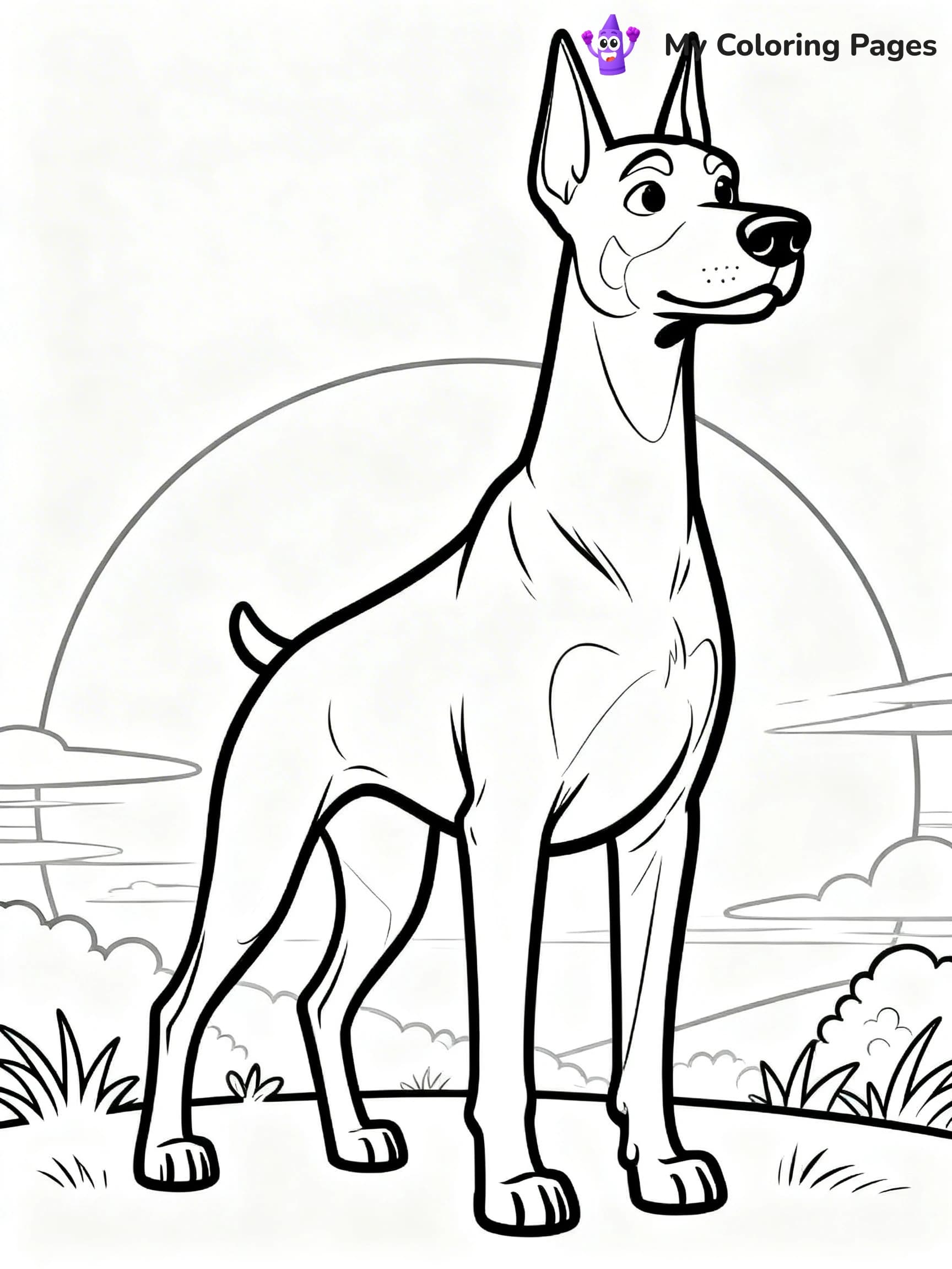 Doberman Coloring Pages - 4