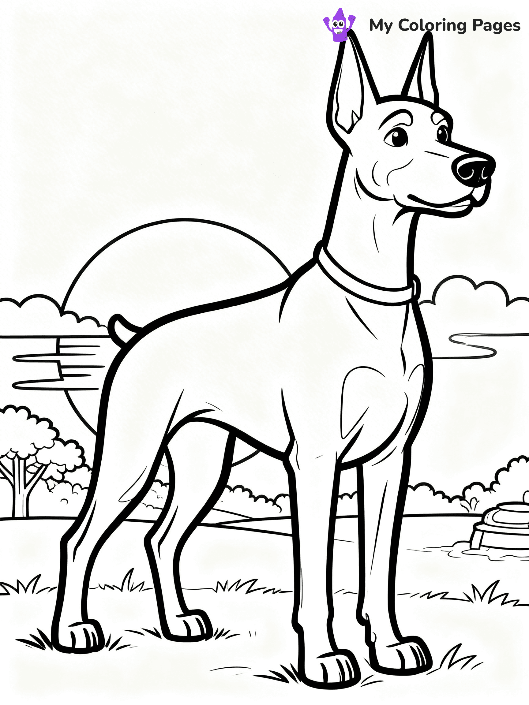 Doberman Coloring Pages - 3