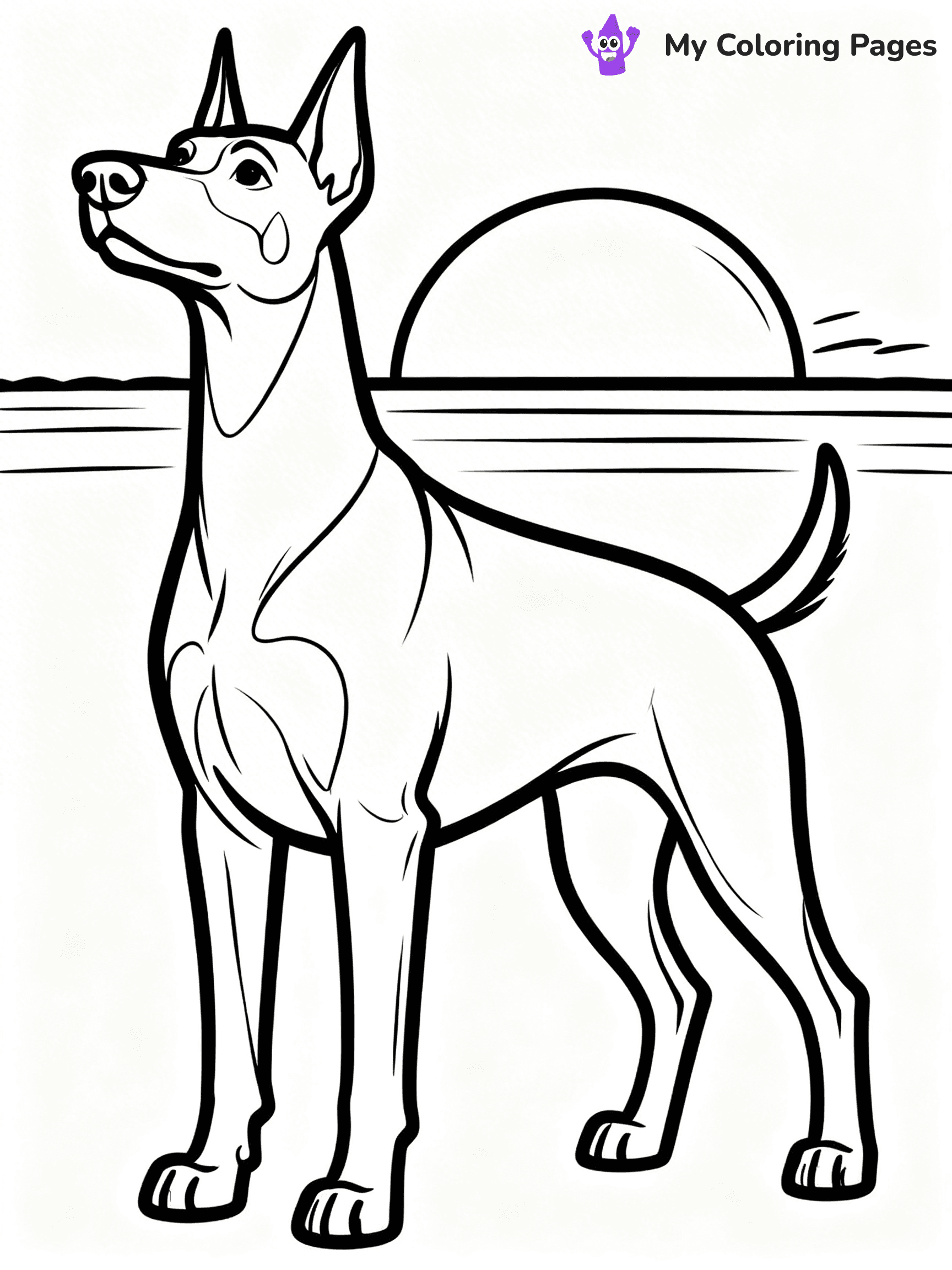 Doberman Coloring Pages - 2