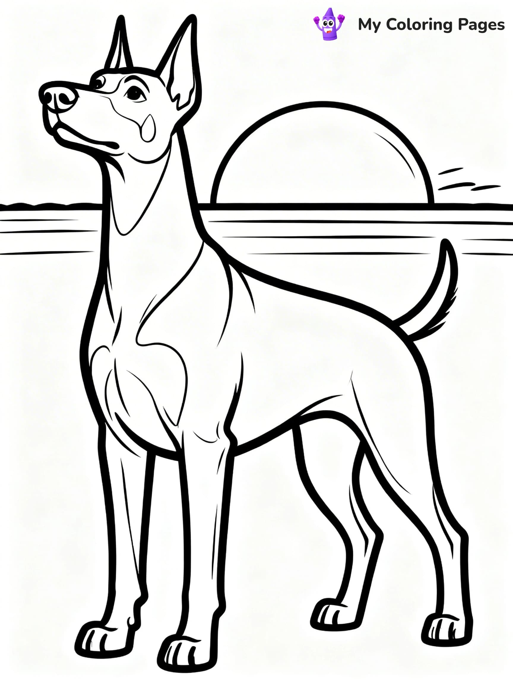 Doberman Coloring Pages - 2