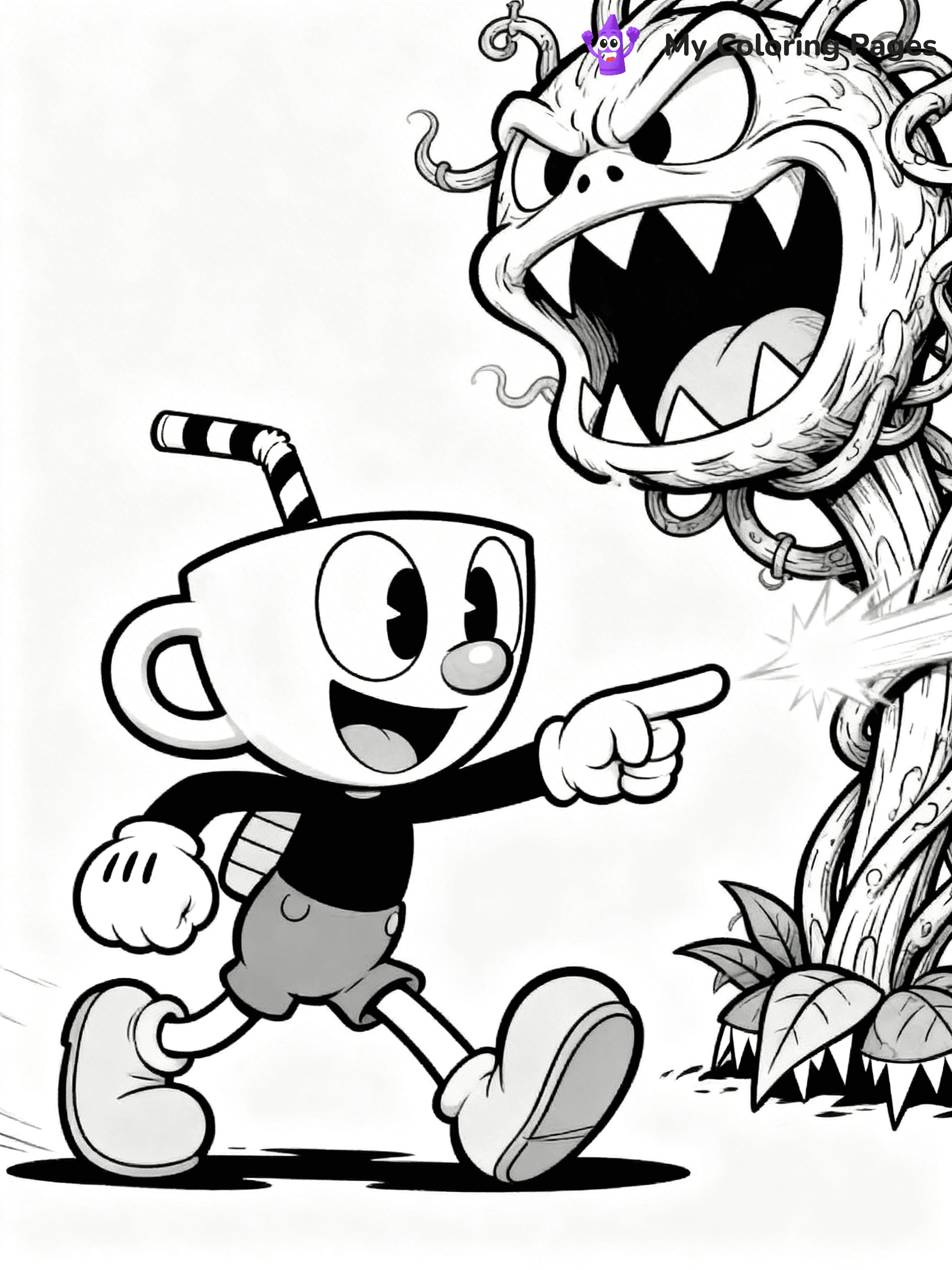 Cuphead Coloring Pages - 11