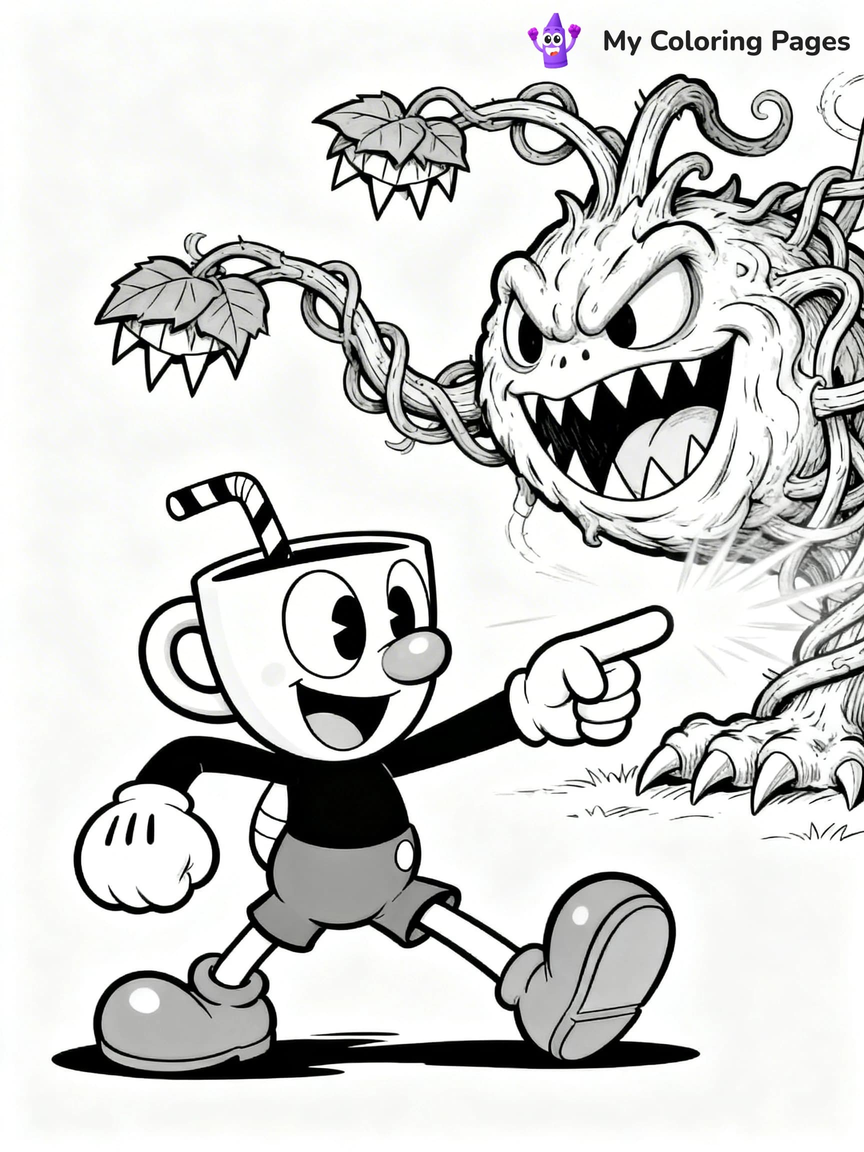 Cuphead Coloring Pages - 10