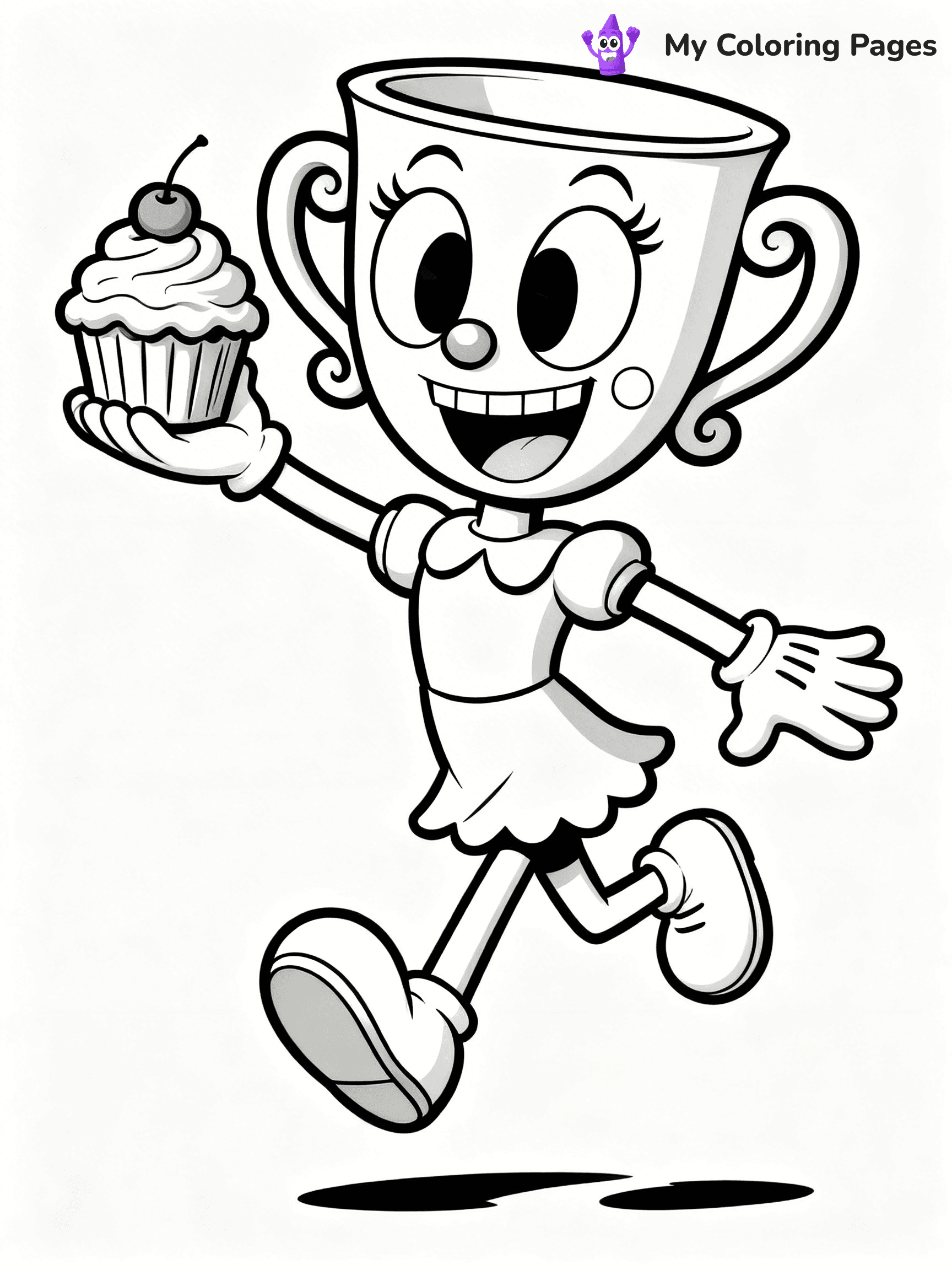 Cuphead Coloring Pages - 1