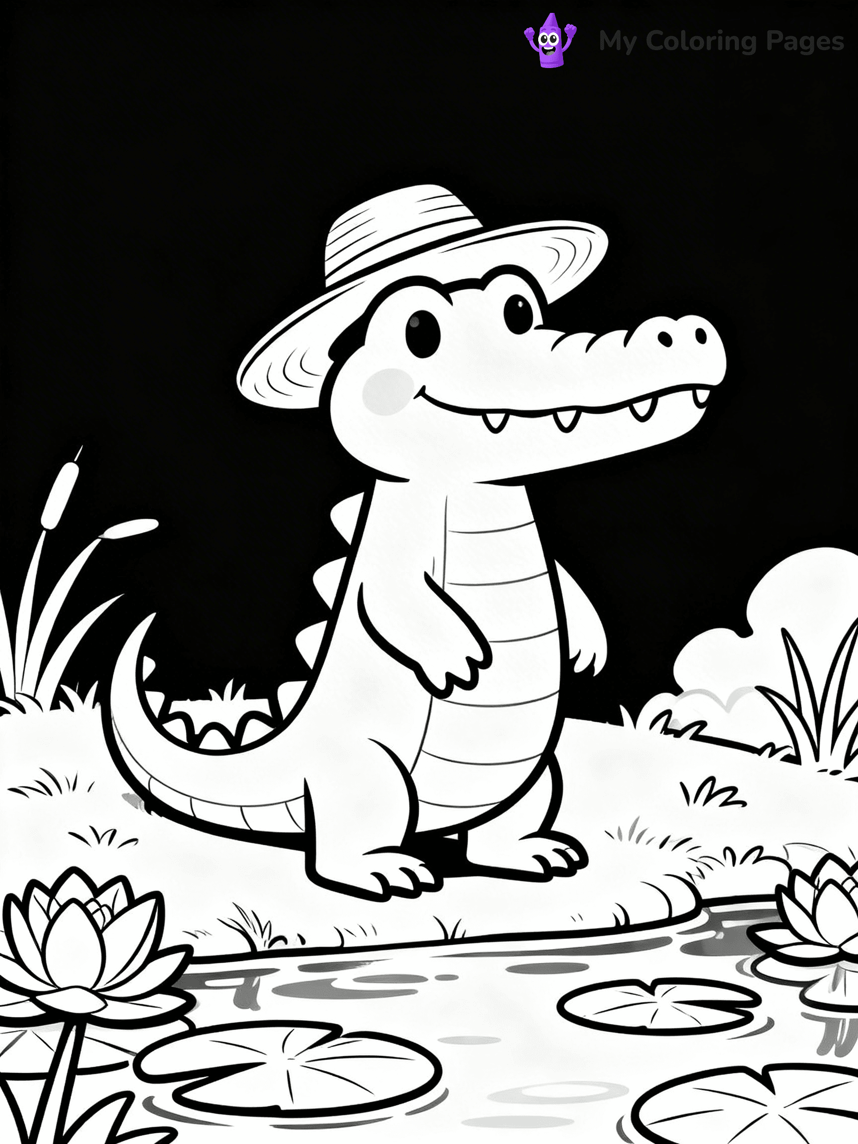Croc Coloring Pages - 6