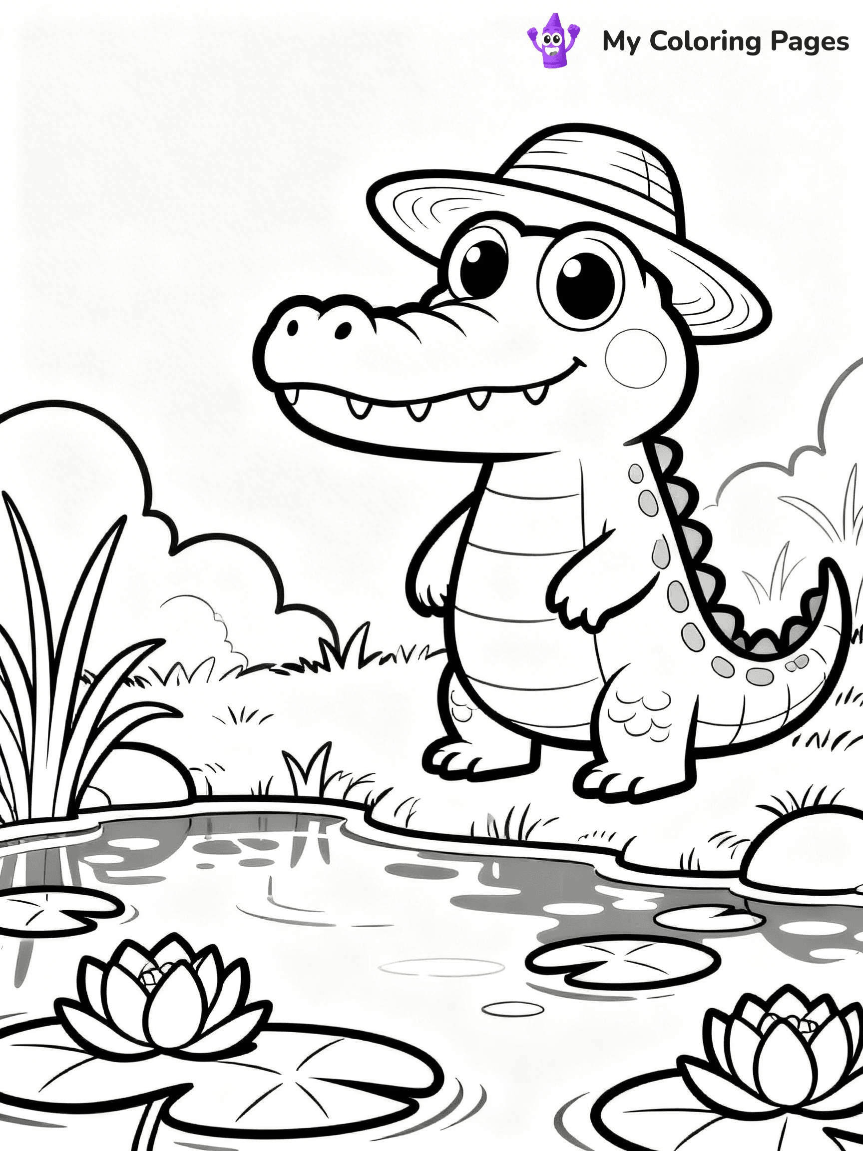 Croc Coloring Pages - 5