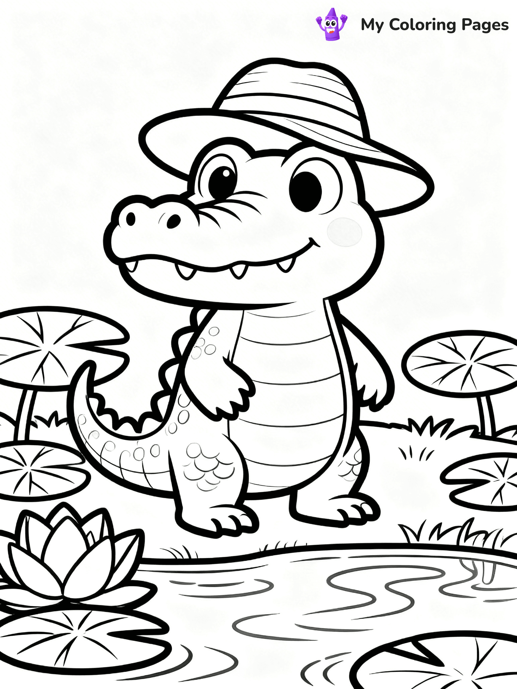 Croc Coloring Pages - 2