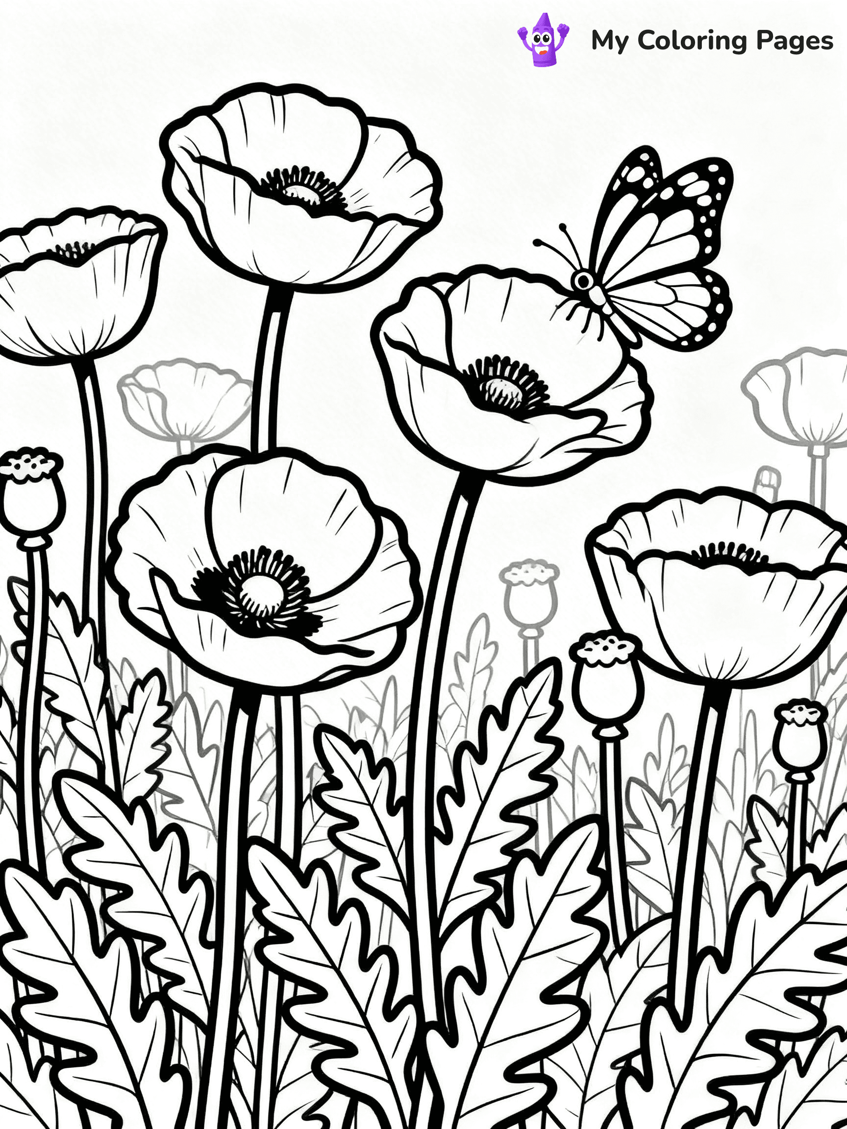 Poppy Coloring Pages - 60