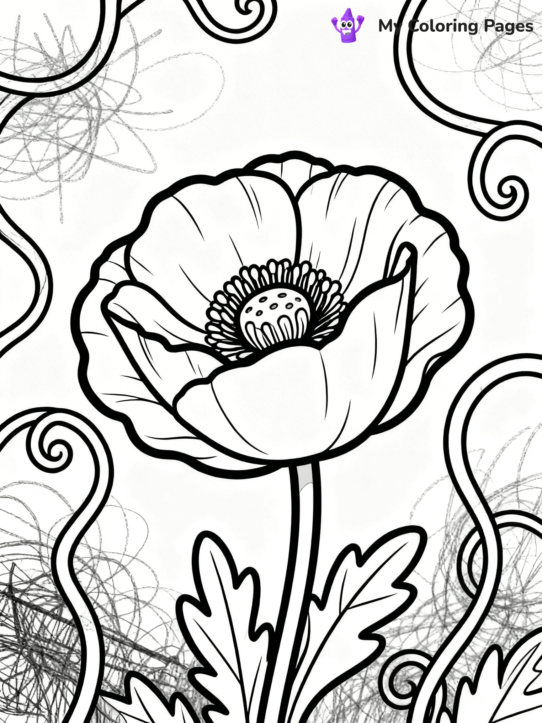 Poppy Coloring Pages - 43