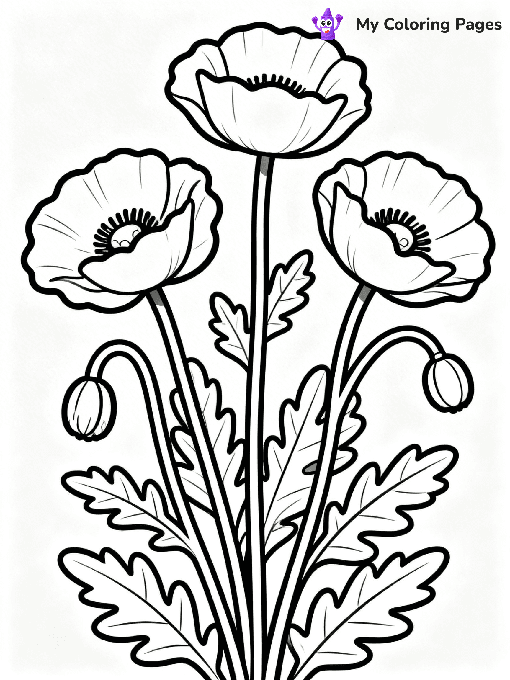 Poppy Coloring Pages - 42